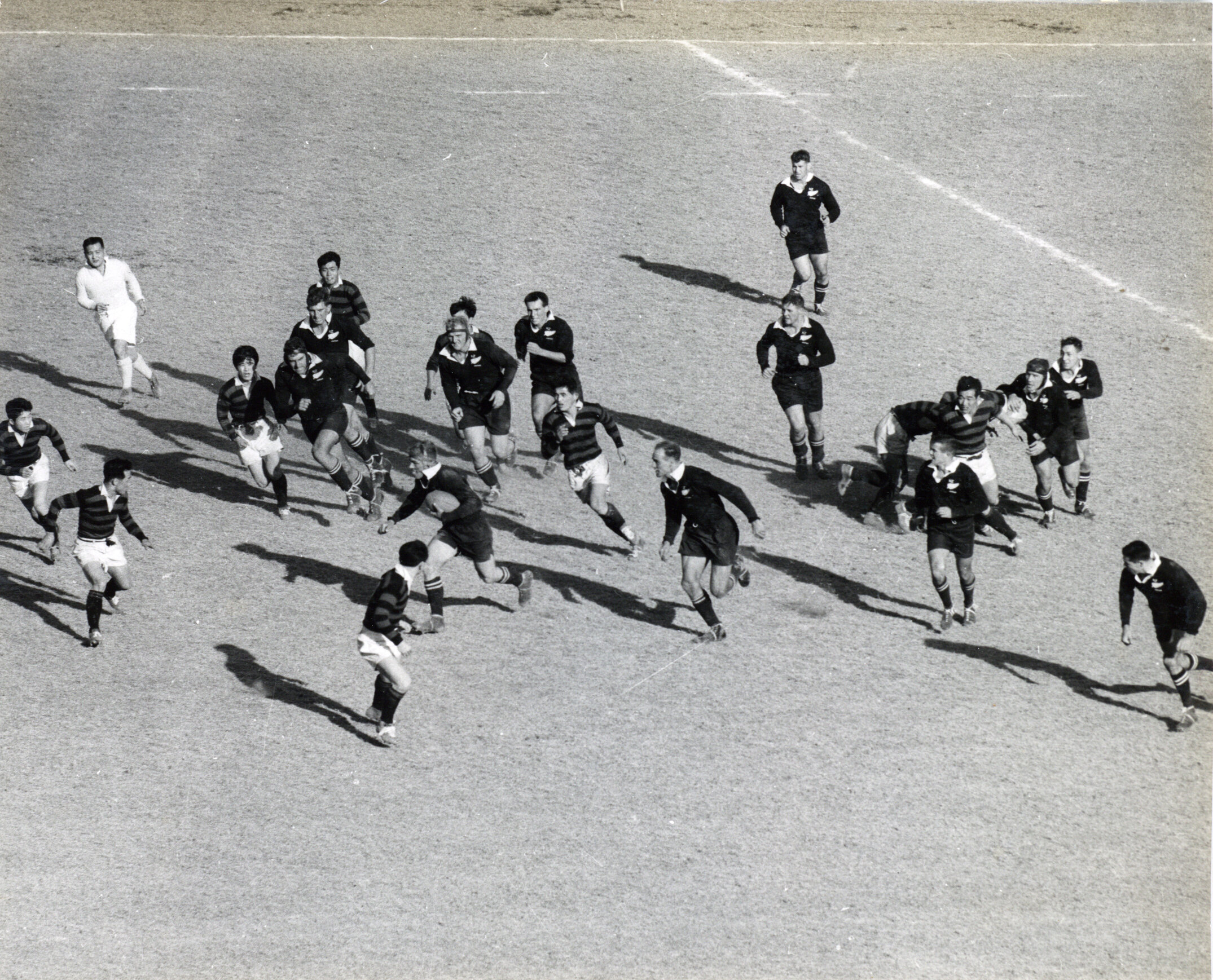 First match against Waseda University Team, Feb 23 1958