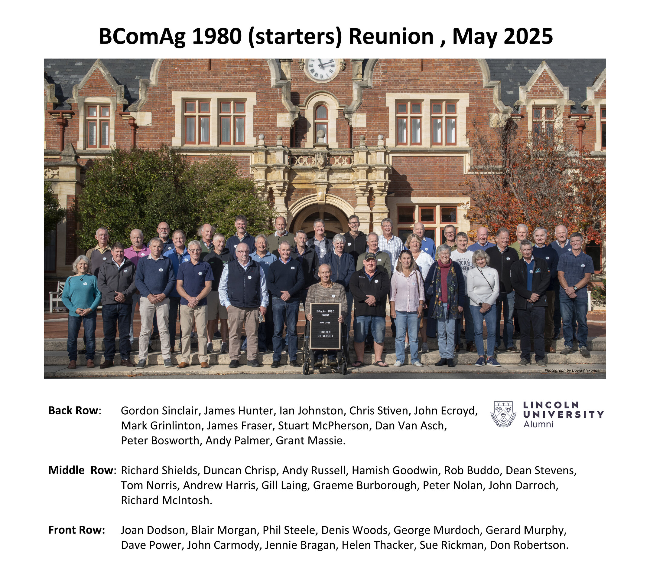 BComAg 1980 (starters) Reunion , May 2025