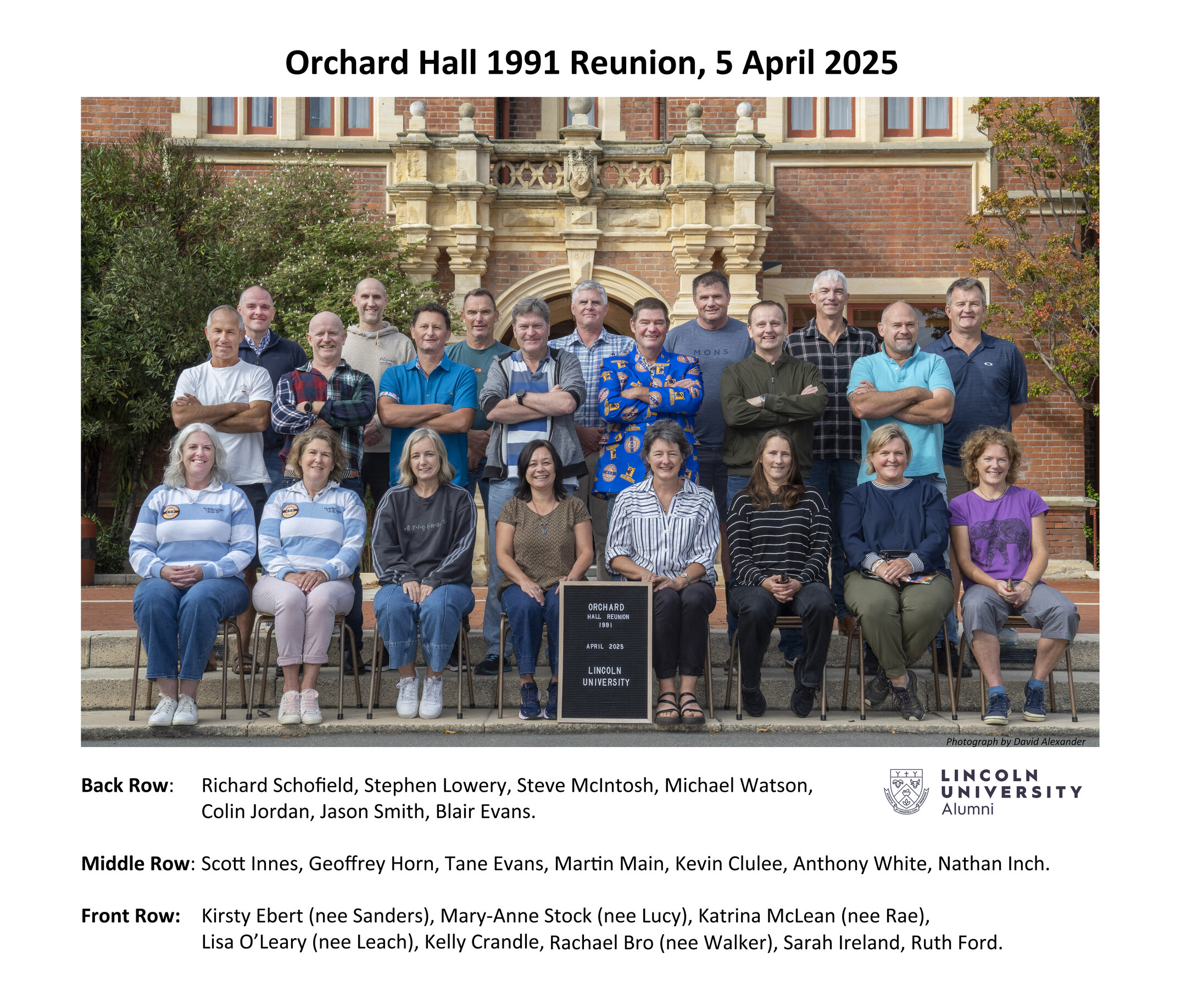 Orchard Hall 1991 Reunion, 5 April 2025 group photo