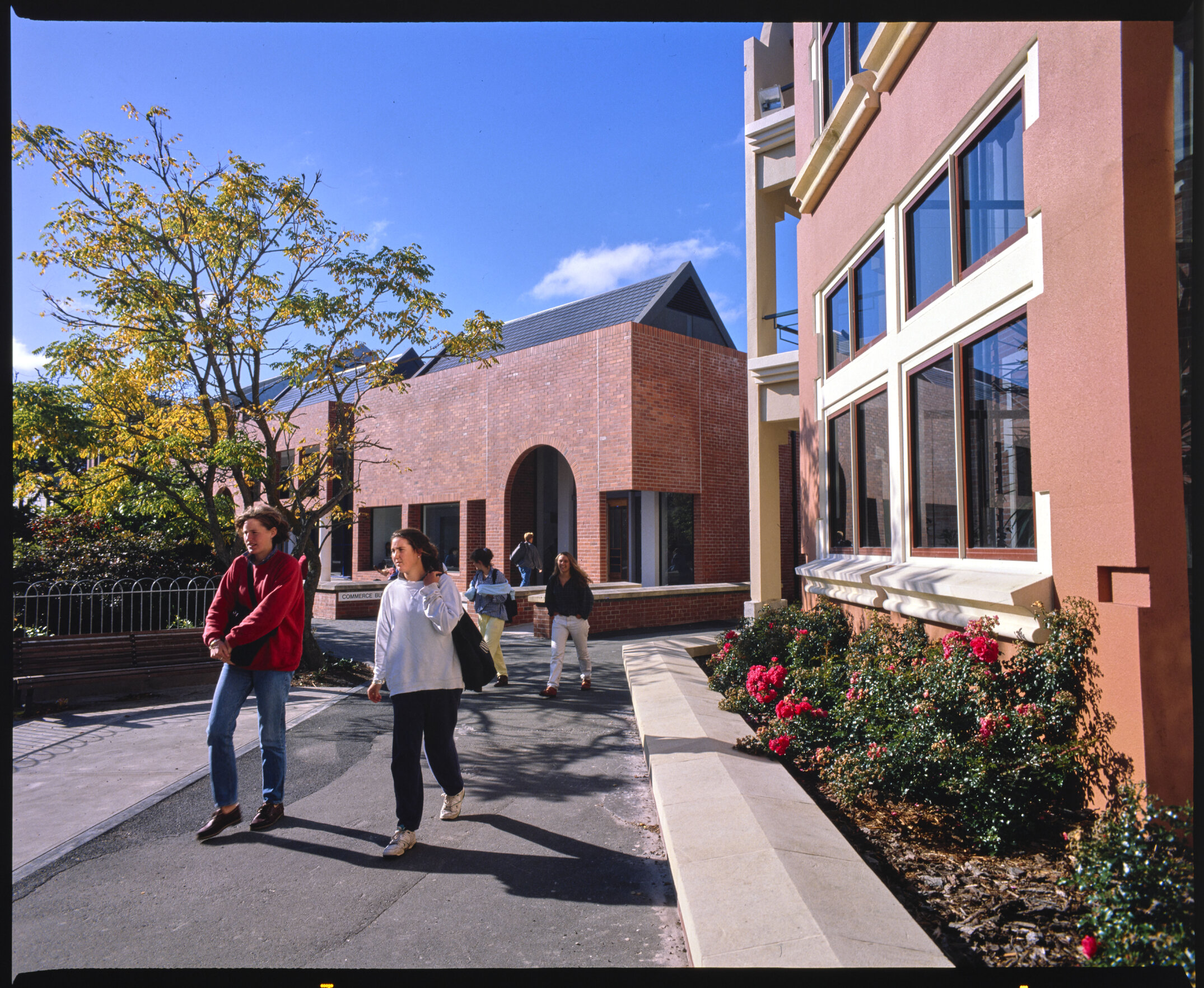 East view of Ivey Hall and Commerce Building, March 1994 01