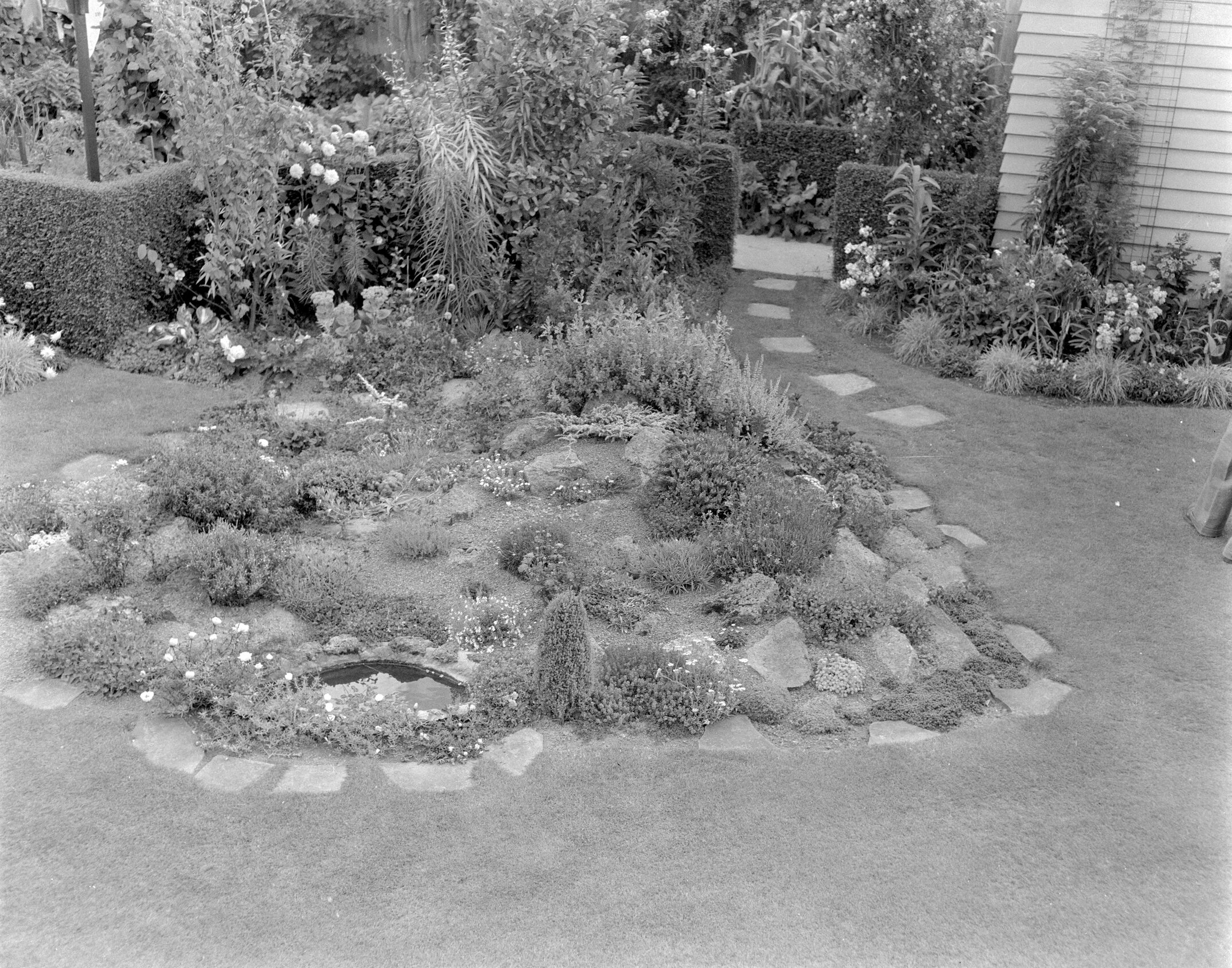 Rock Garden with Pathway, Canterbury Agricultural College