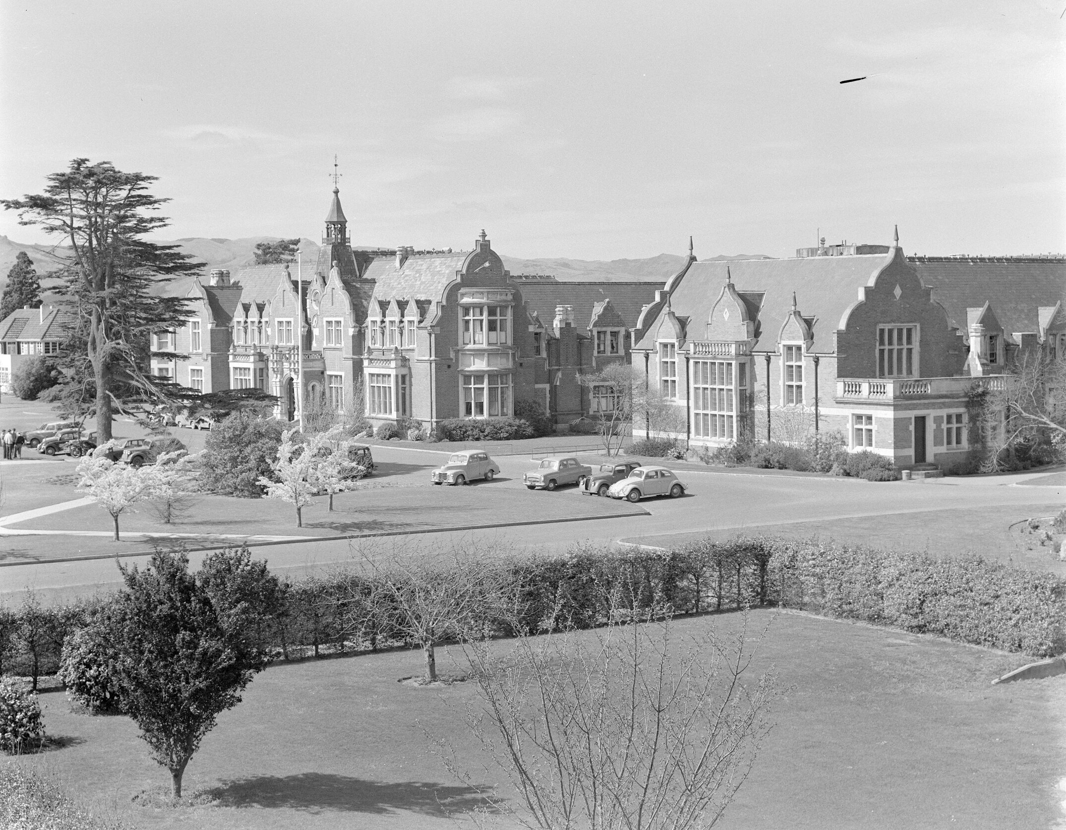 View of Ivey Hall from Hudson Hall, early 1960s