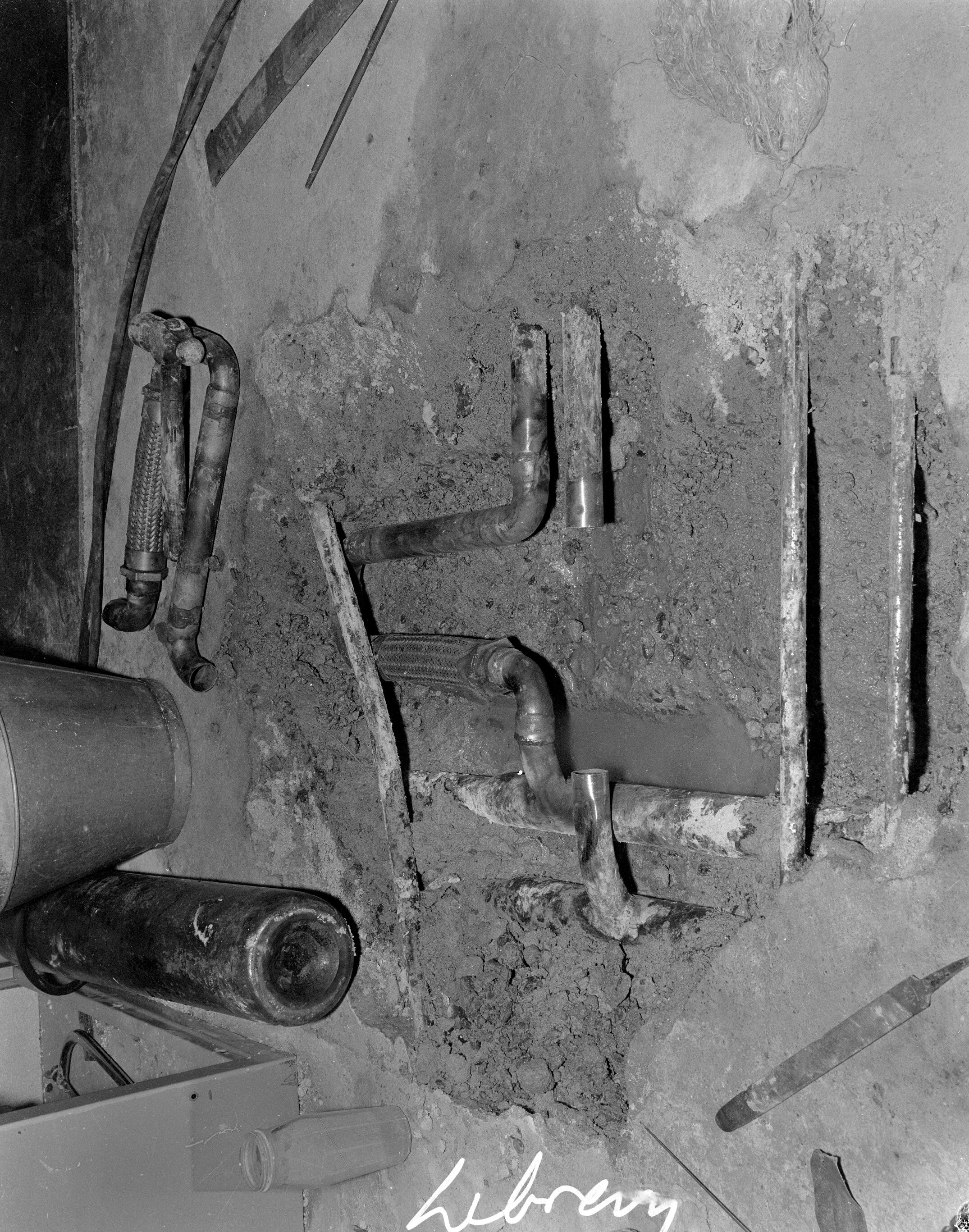 Problems with Library heating systems, circa 1960s (Blackmore Neg 5100)