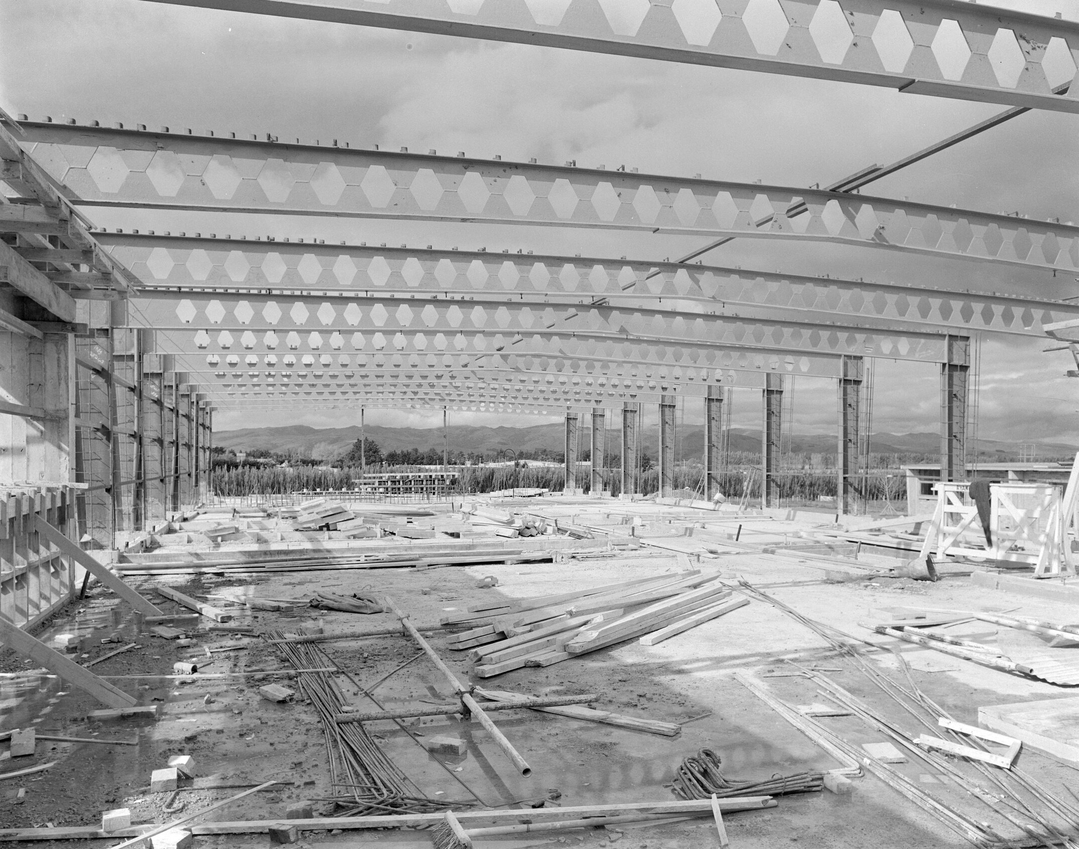 Construction of the Wool Research Building, 1964 (Blackmore Neg 5129)