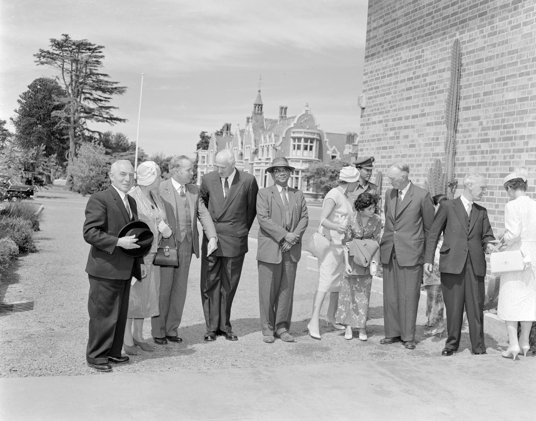 The Prime Minister of Malaysia,Tunku Abdul Rahman visits Canterbury Agricultural College in 1960 (Blackmore Neg 5135)