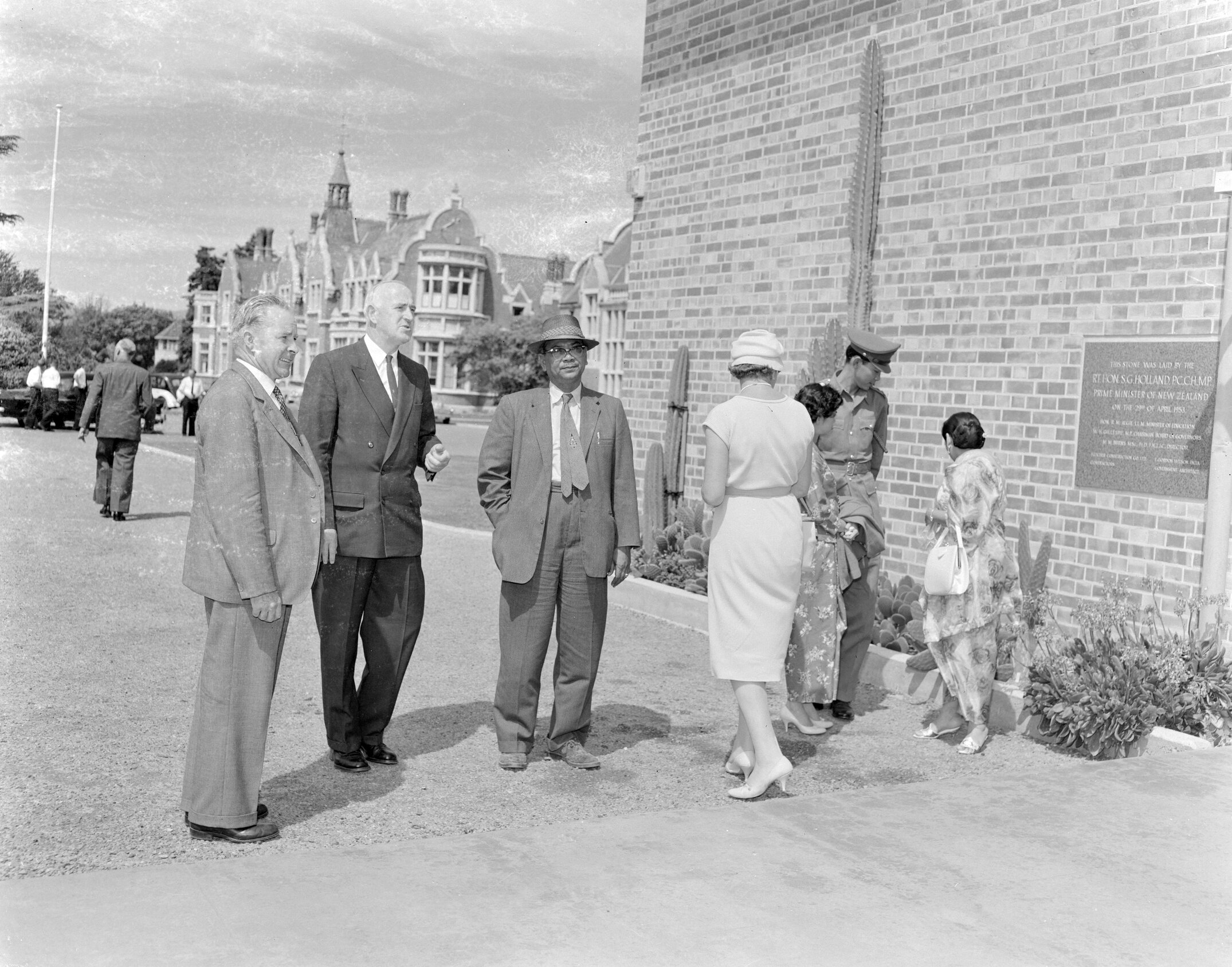The Prime Minister of Malaysia,Tunku Abdul Rahman visits Canterbury Agricultural College in 1960 (Blackmore Neg 5134)