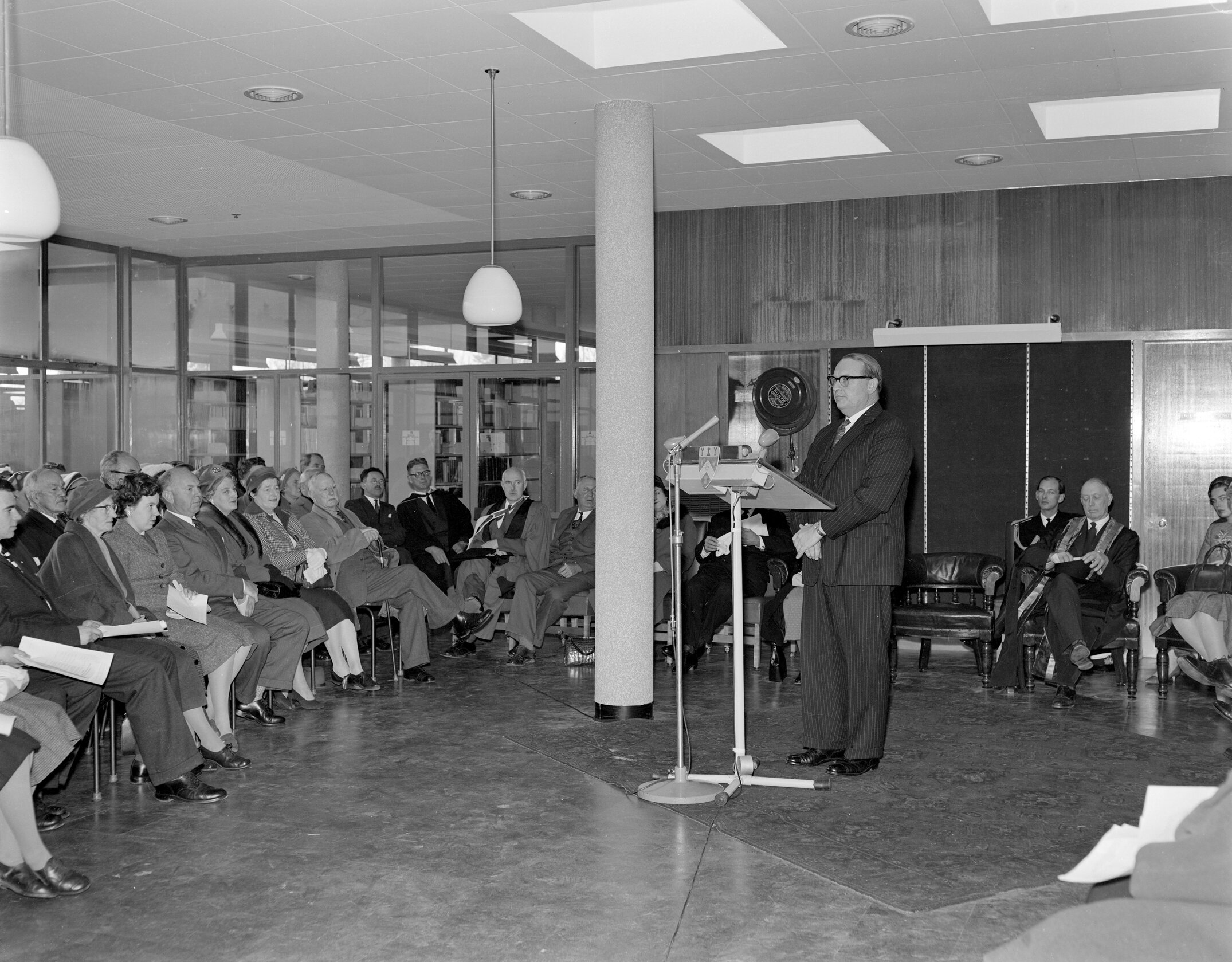 Formal opening ceremony of the George Forbes Memorial Library at Canterbury Agricultural College, 1960