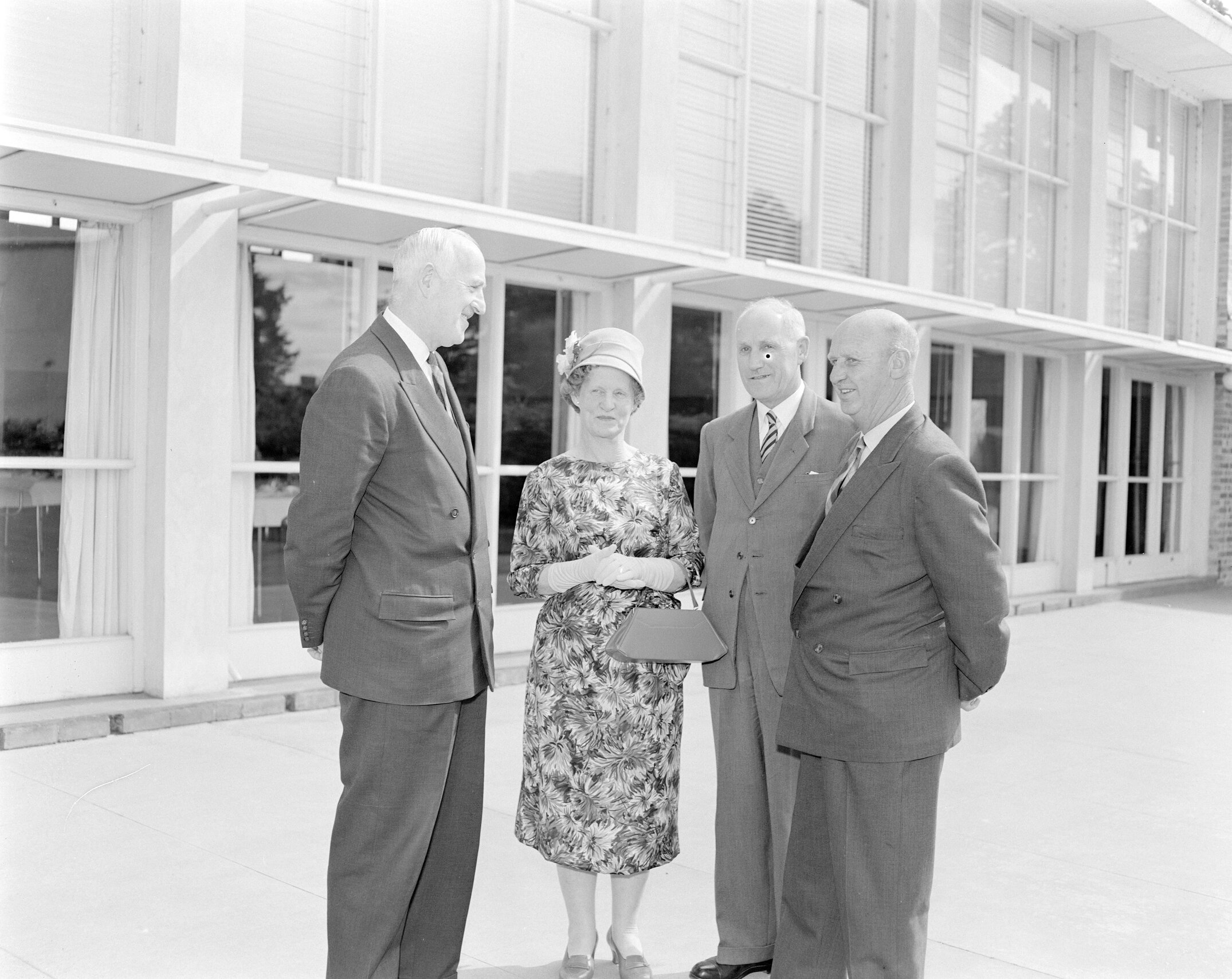 Retirement gathering for long-serving staff at Canterbury Agricultural College, December 1961