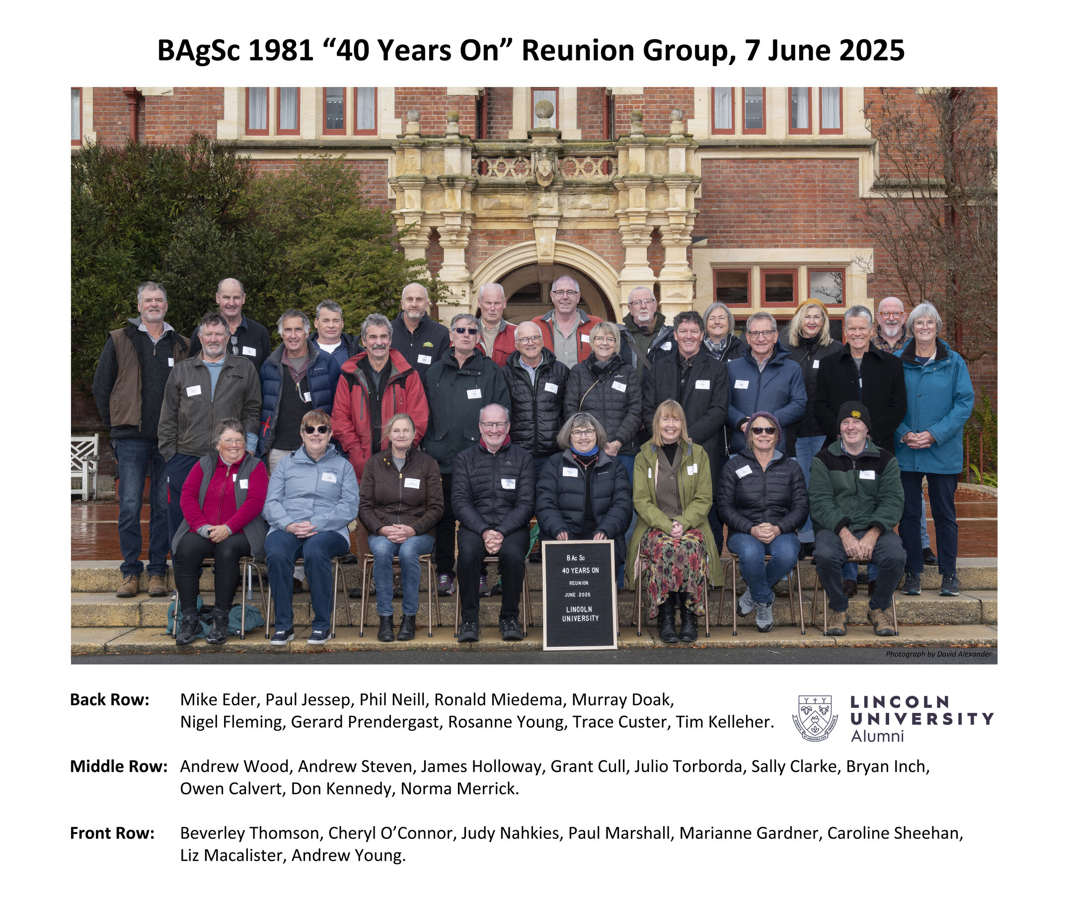 BAgSc 1981 &ldquo;40 Years On&rdquo; Reunion Group, 7 June 2025 