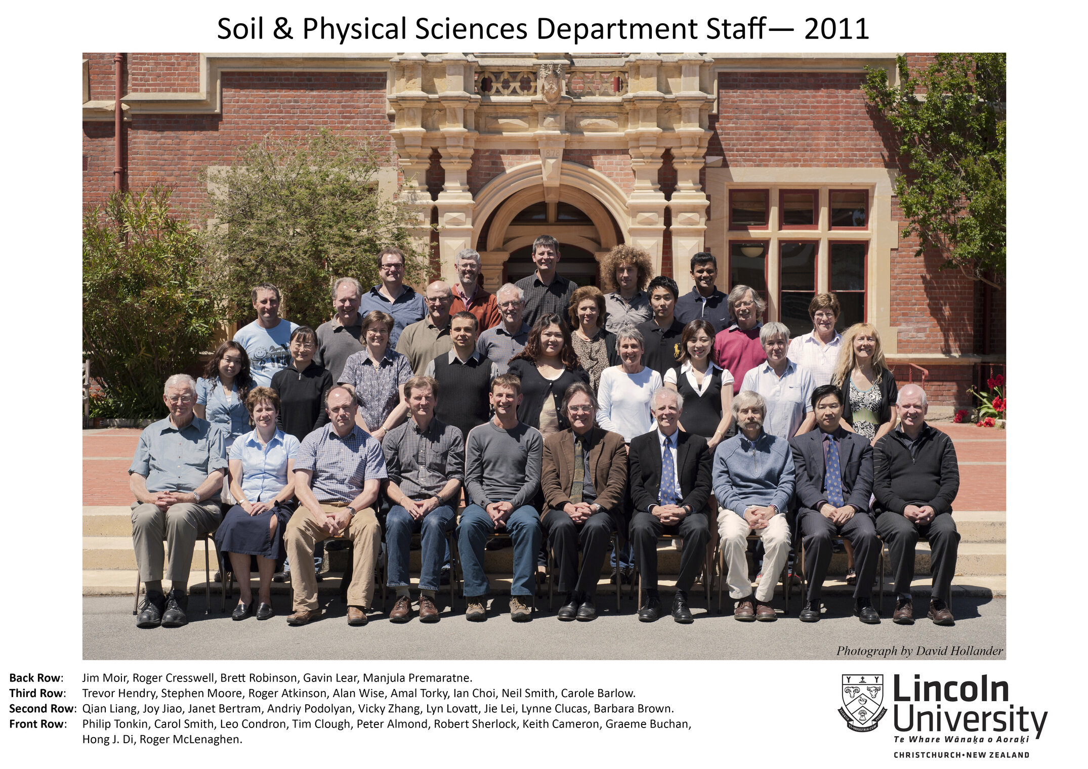 Soil &amp; Physical Science Departmental Staff, 2011