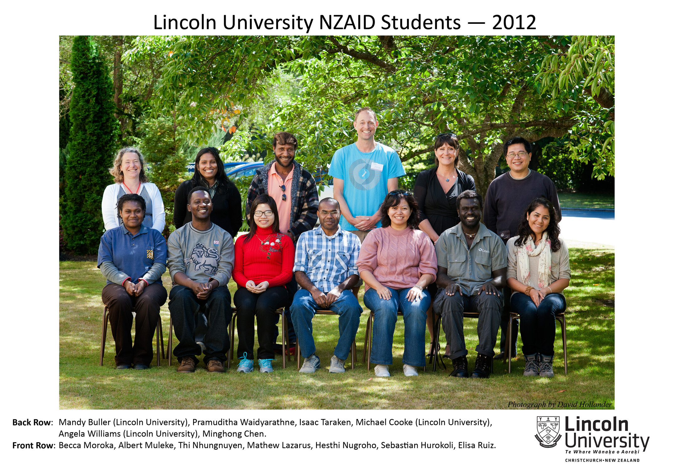 Lincoln University NZAID Students, 2012
