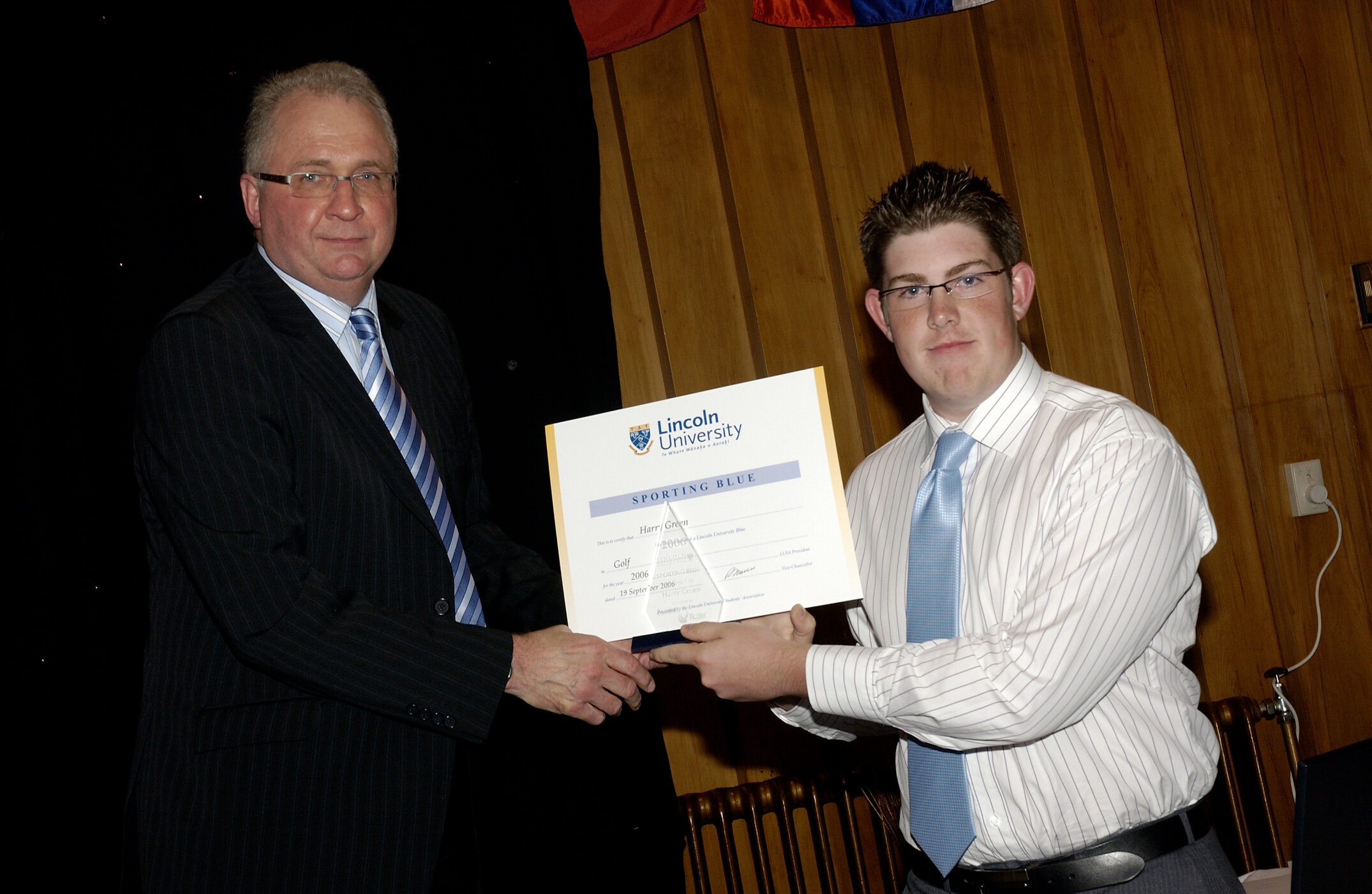 2006 LU Blues &amp; Golds Award 
Golf Award, Harry Green