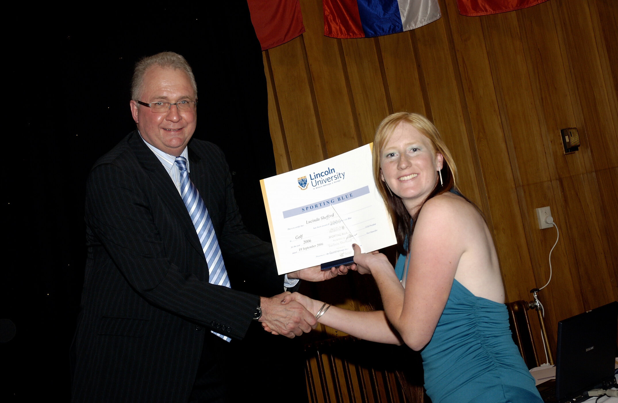 2006 LU Blues &amp; Golds Award
Gof Award, Lucinda Shefford