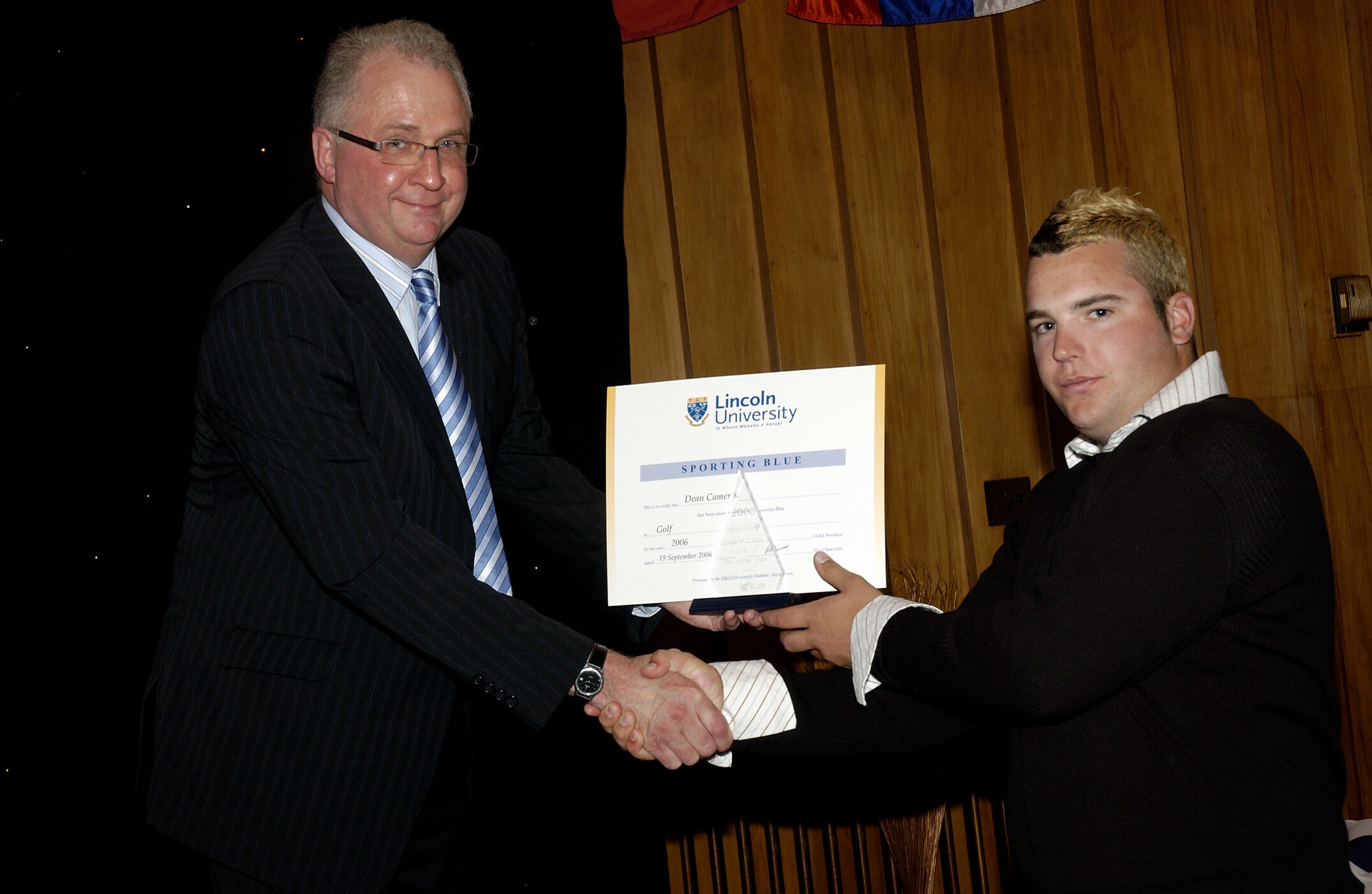 2006 LU Blues &amp; Golds Award
Golf Award, Dean Cameron