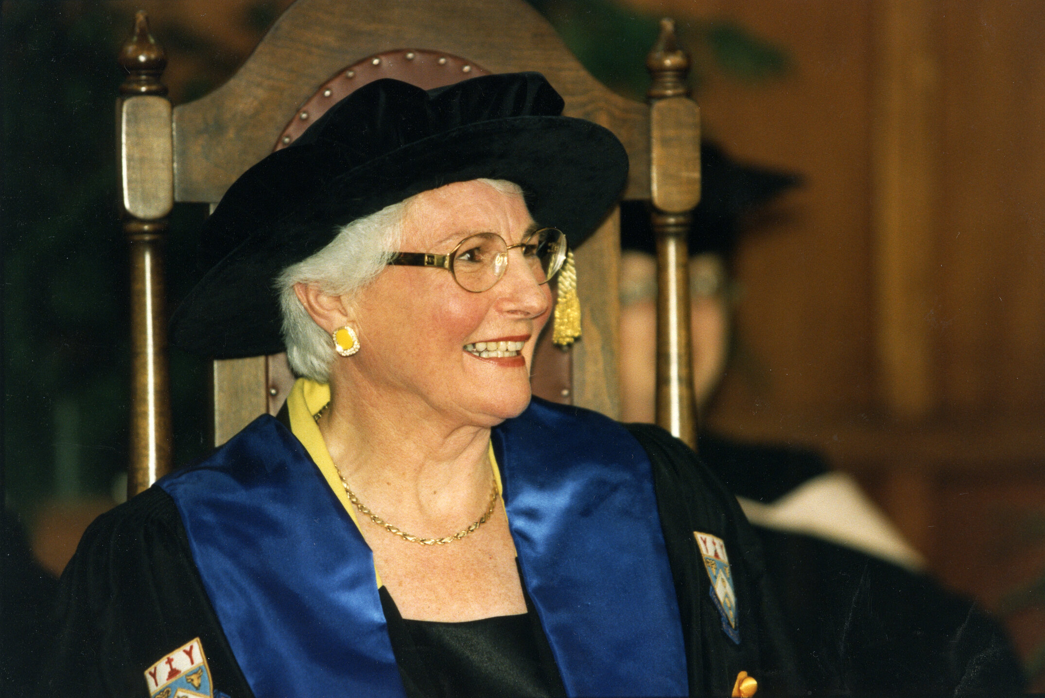 At the graduation ceremony in 2003, Margaret Austin, the chancellor of Lincoln University 02