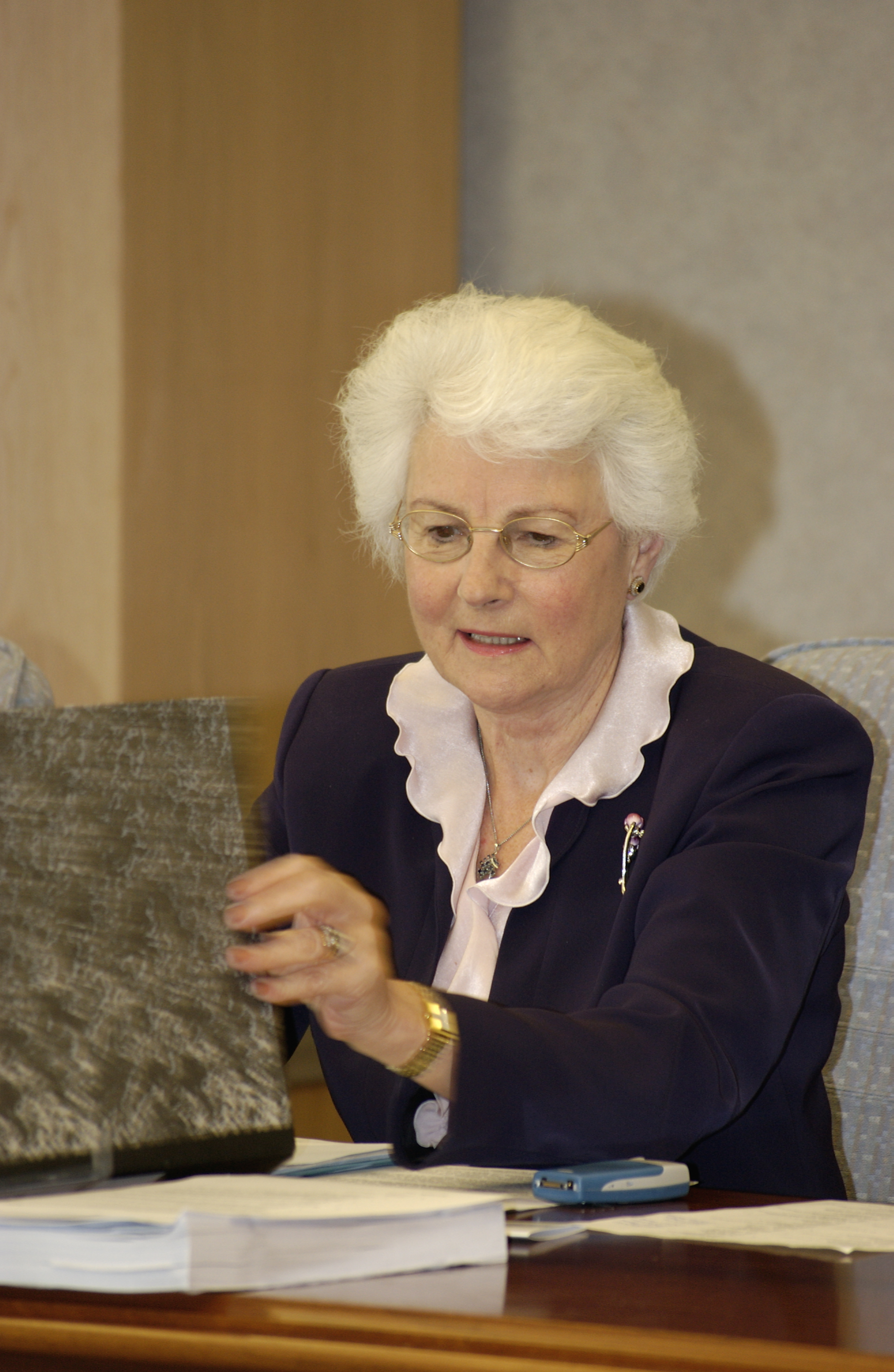 Lincoln University Chancellor Margaret Austin during the 2004 council meeting 01