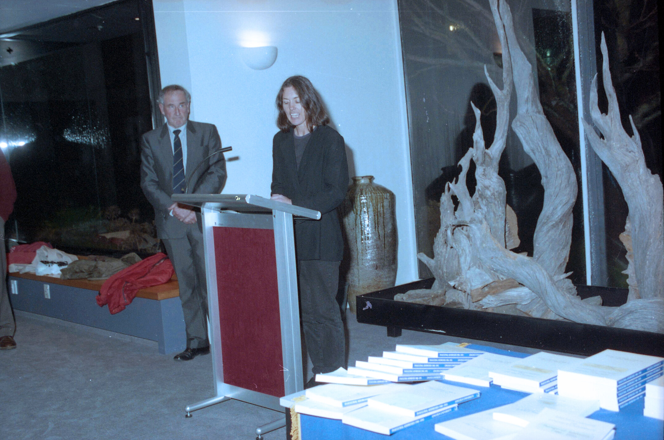 Daphne Brasell speaking during the 1994 Lincoln University Press' first book launch 03