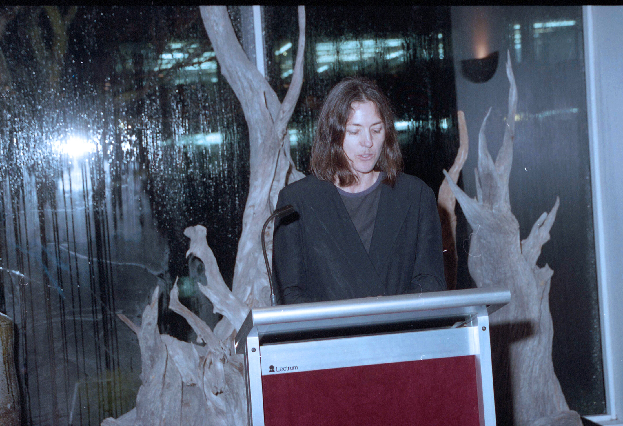 Daphne Brasell speaking during the 1994 Lincoln University Press' first book launch 01