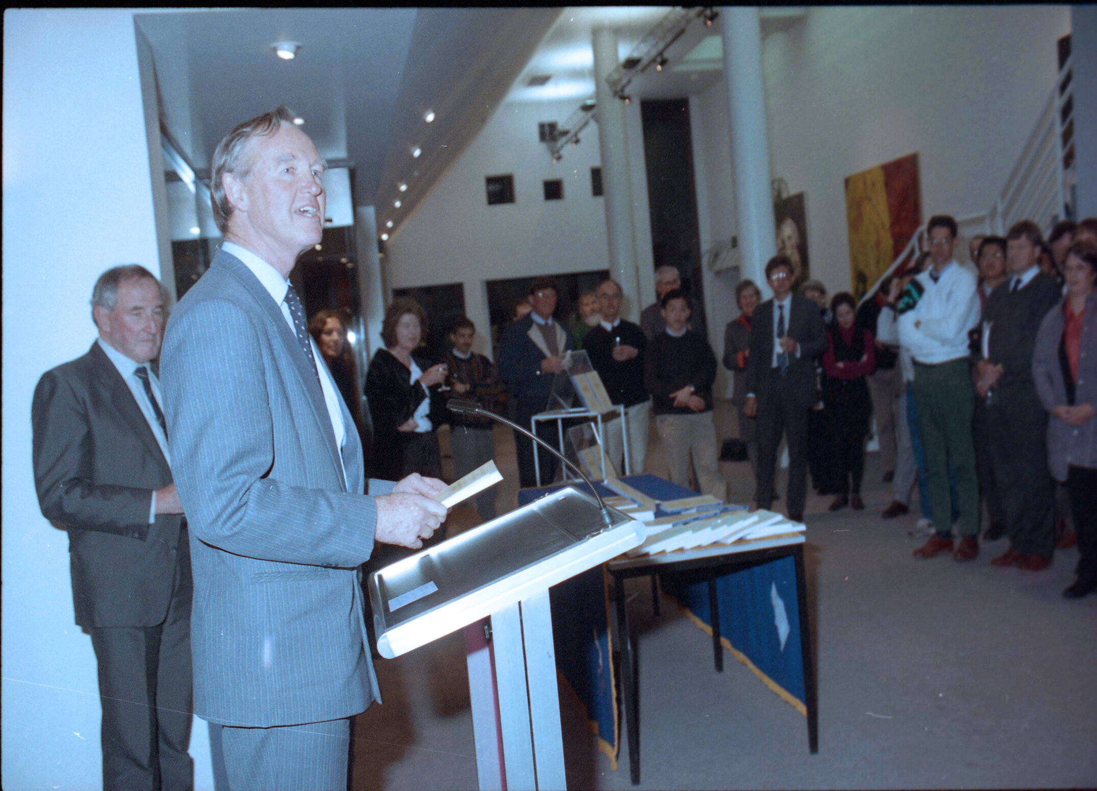 The vice-chancellor speaking during the 1994 Lincoln University Press first book launch 01