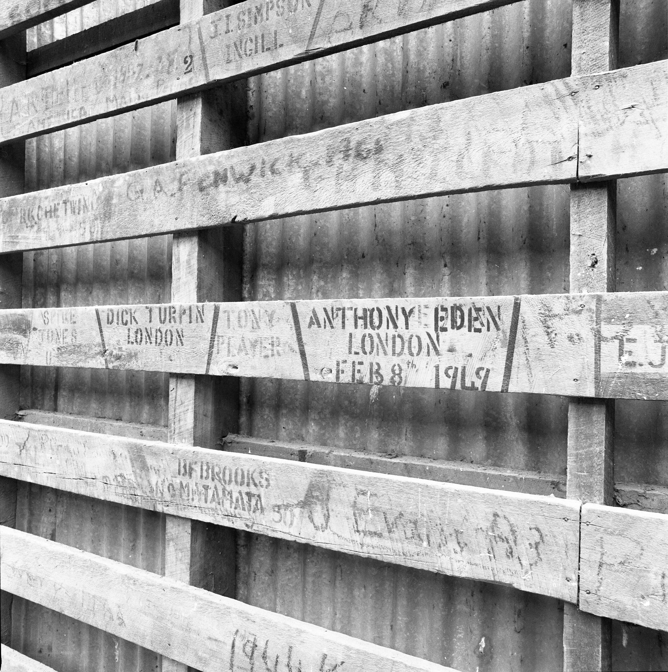 Graffiti on Lincoln College Wool Shed, 1971