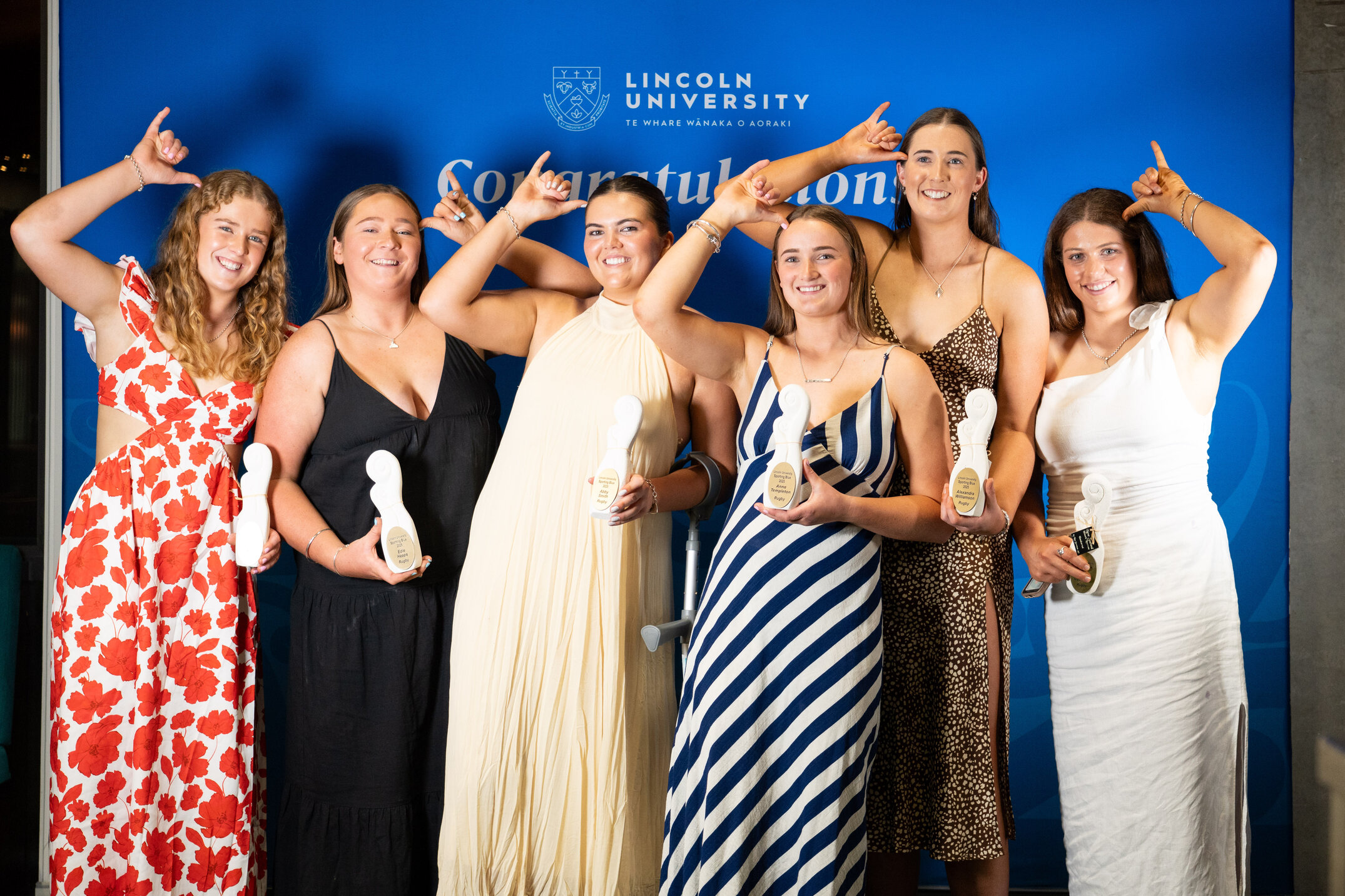 2025 Blues and Golds Awards: Sporting Blue winners, Sophie Kerr (Rugby), Edie Heaps (Rugby), Abby Smith (Rugby), Anna Templeton (Rugby), Alexandra Williamson (Rugby), Harriet Cochrane (Rugby) 02