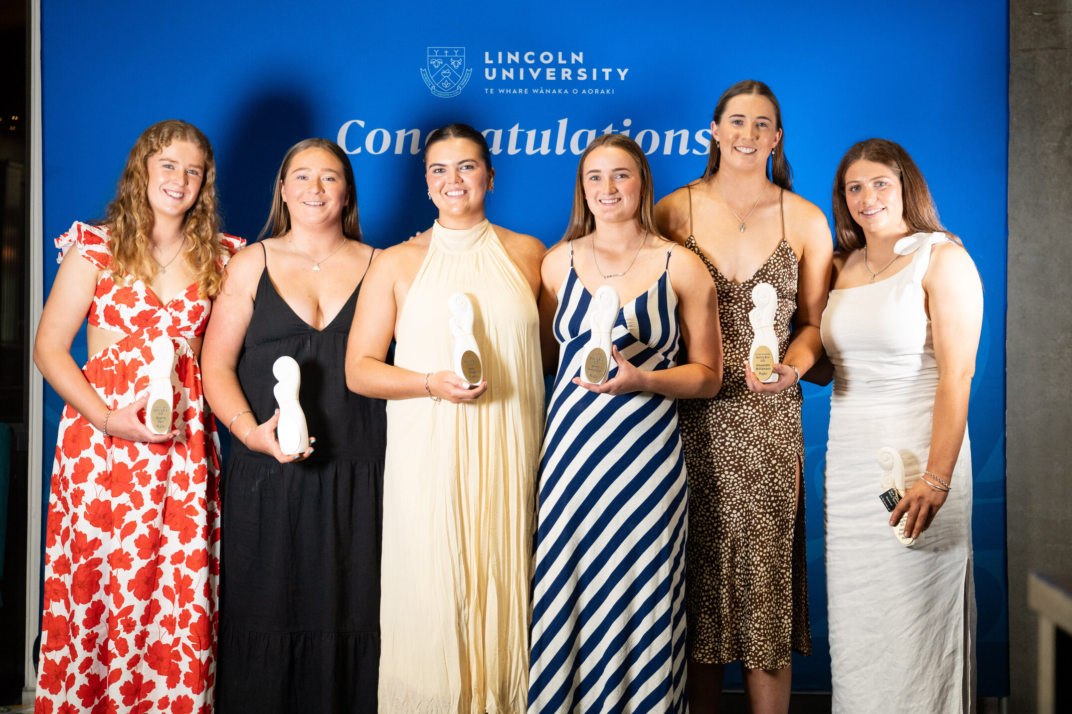 2025 Blues and Golds Awards: Sporting Blue winners, Sophie Kerr (Rugby), Edie Heaps (Rugby), Abby Smith (Rugby), Anna Templeton (Rugby), Alexandra Williamson (Rugby), Harriet Cochrane (Rugby) 01
