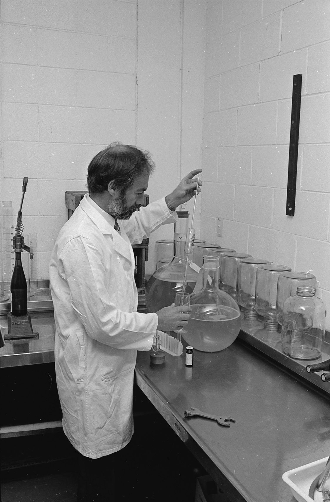 Researcher working in the Wine Locker, Lincoln College