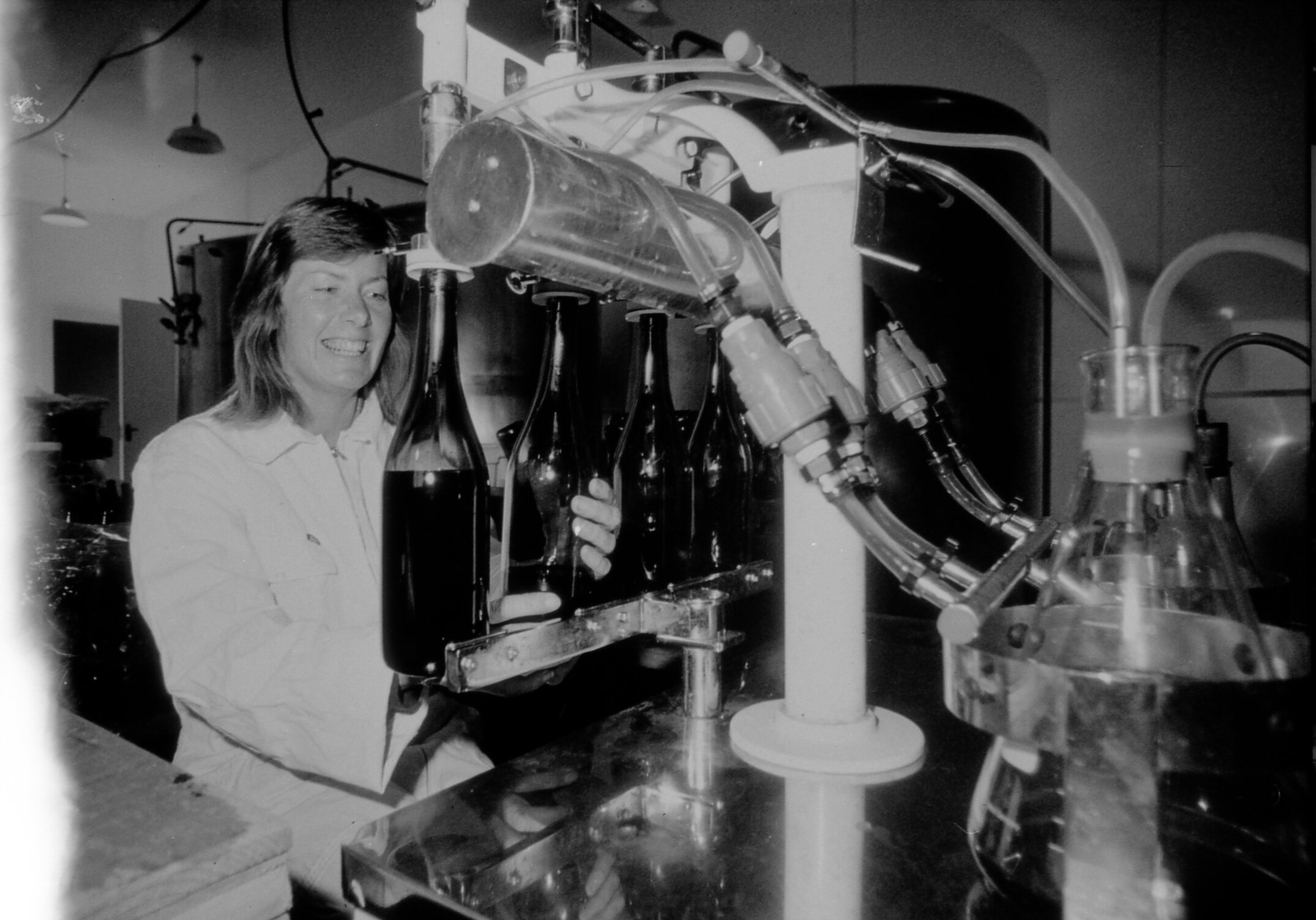 Wine Bottling Process at Lincoln College, July 1988