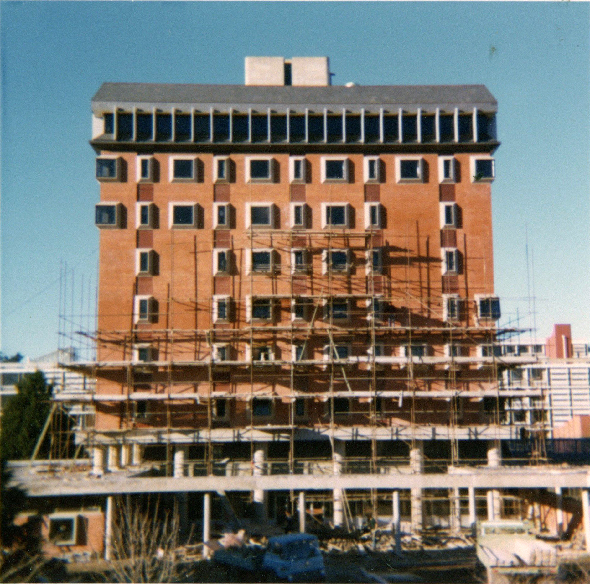 Geroge Forbes Building Tower Under Construction at Lincoln University, 1974