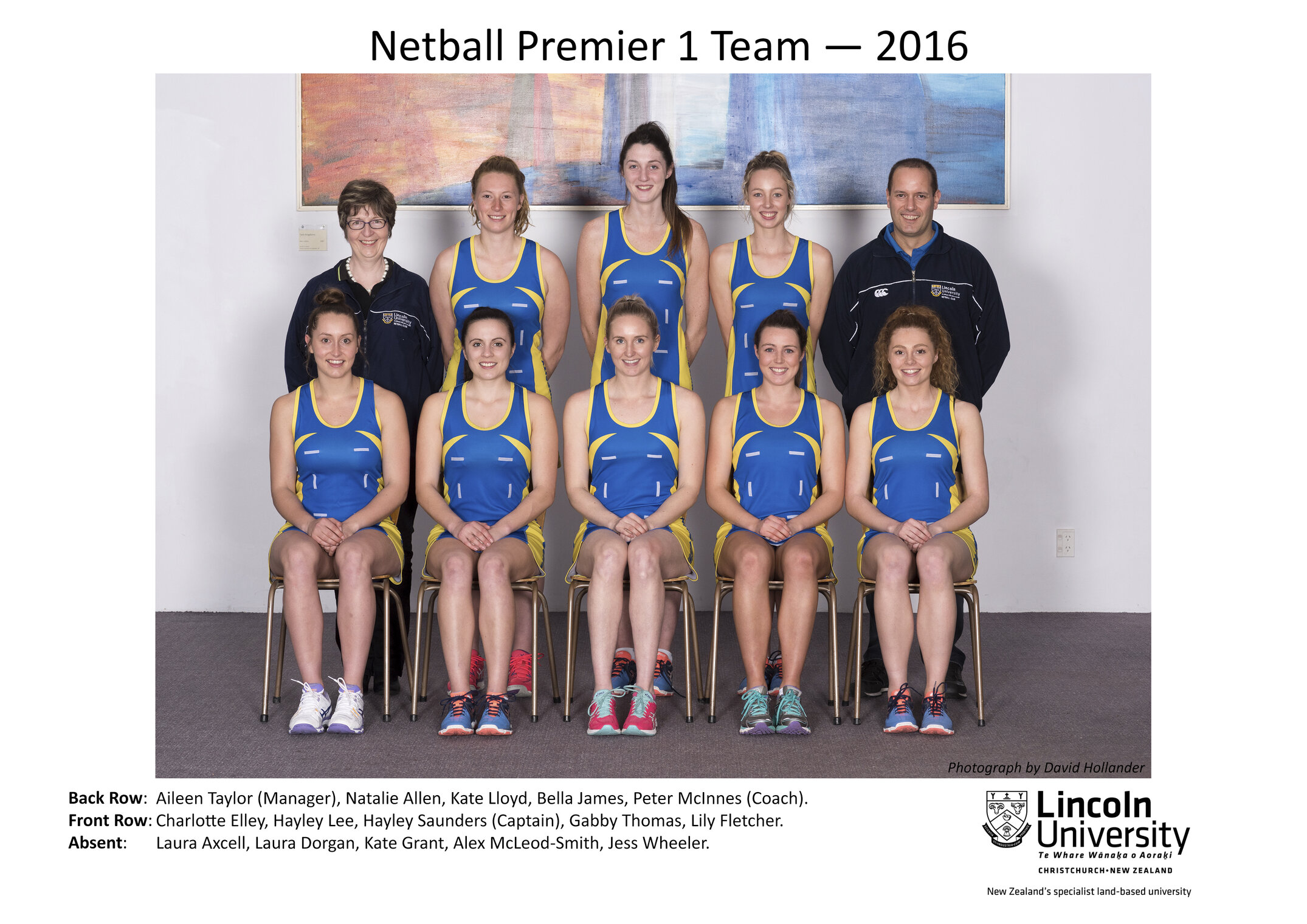 2016 Netball Premier 1 Team