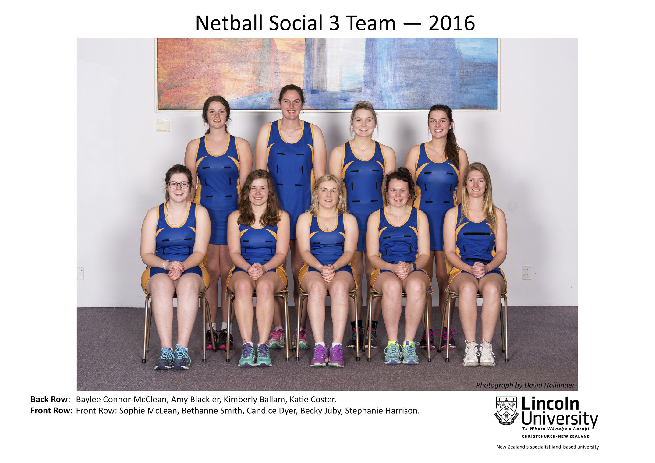 2016 Netball Social 3 Team
