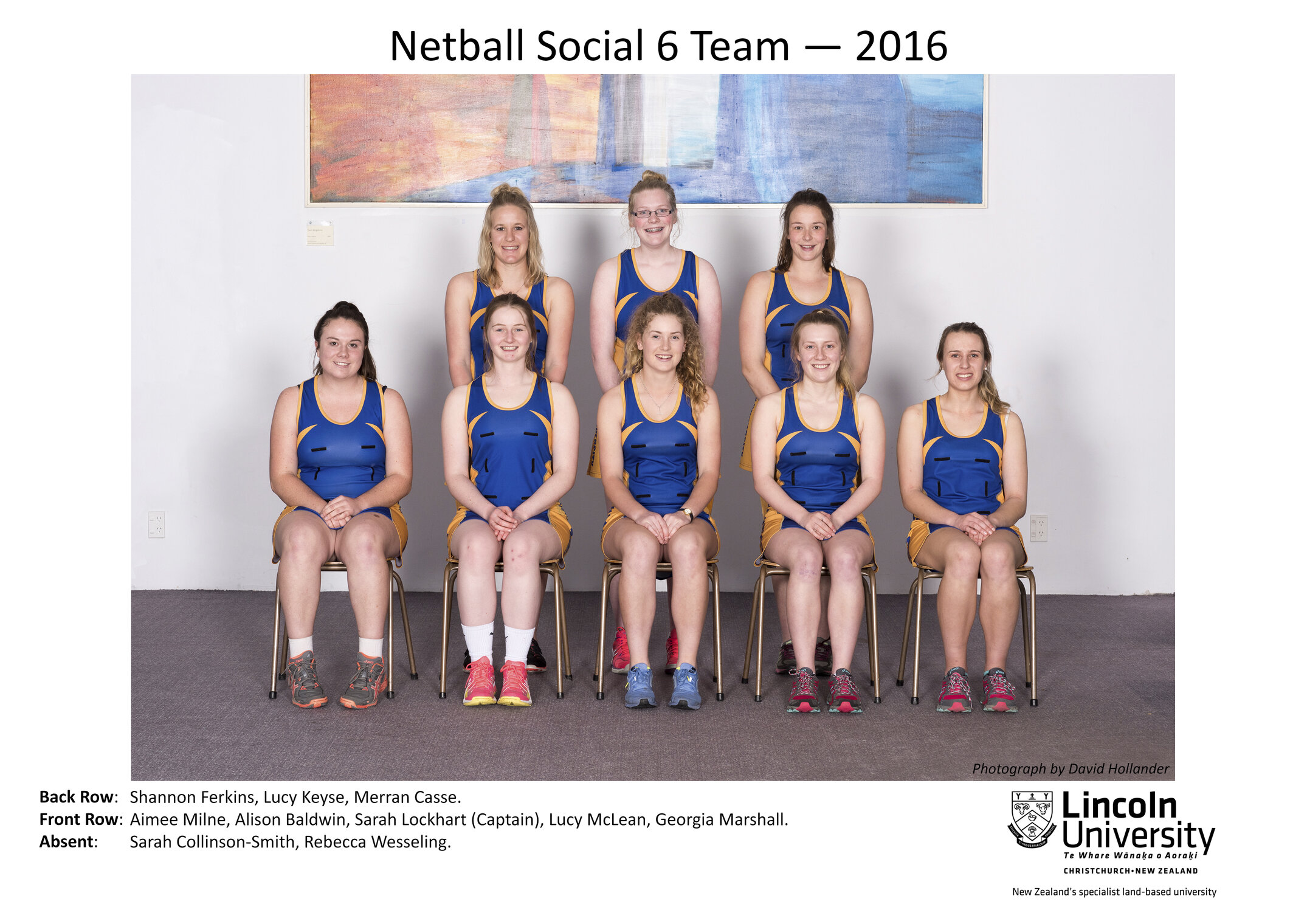 2016 Netball Social 6 Team