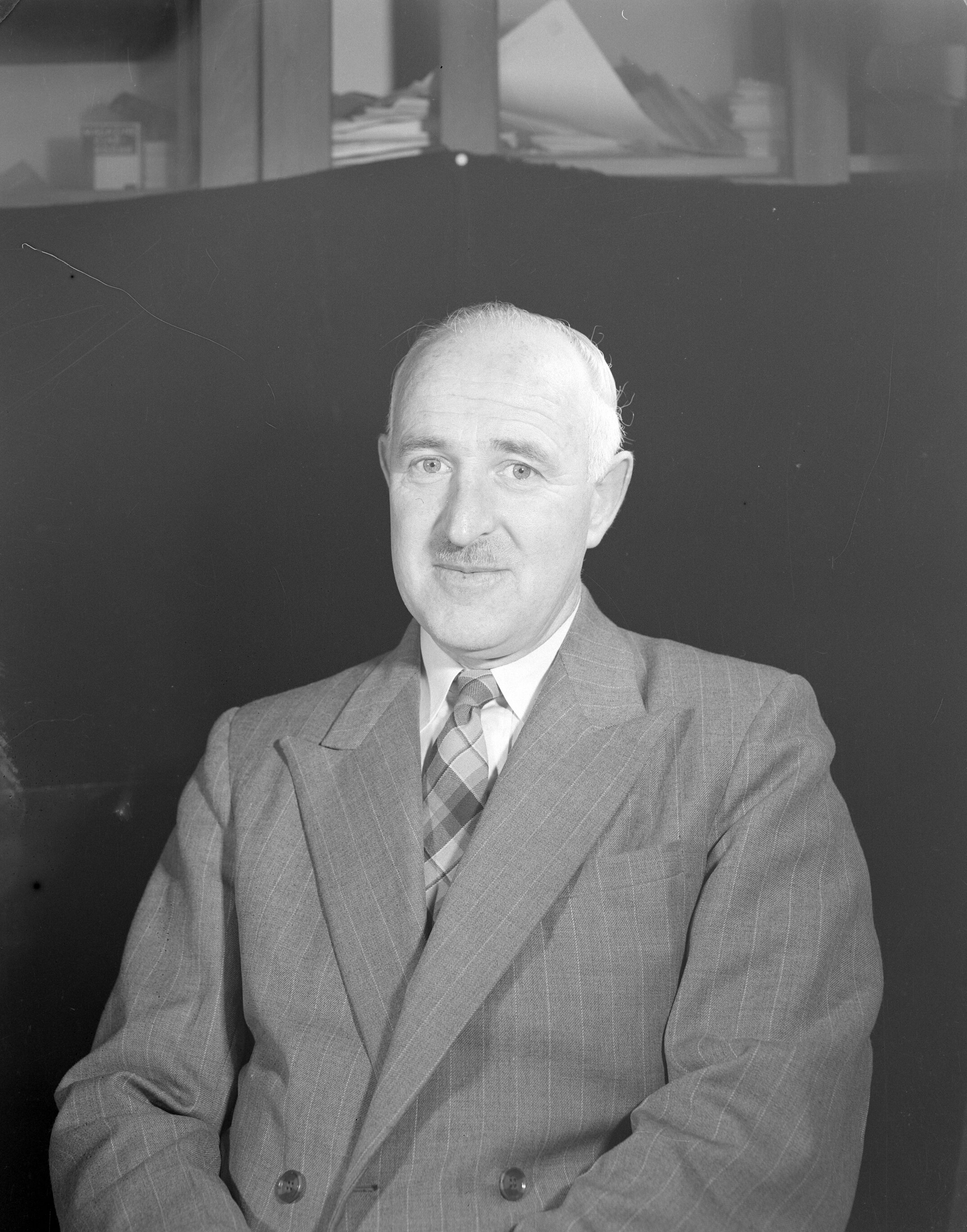 Malcolm McRae Burns, Principal of Lincoln College from 1952-74 (Blackmore Neg 5214)