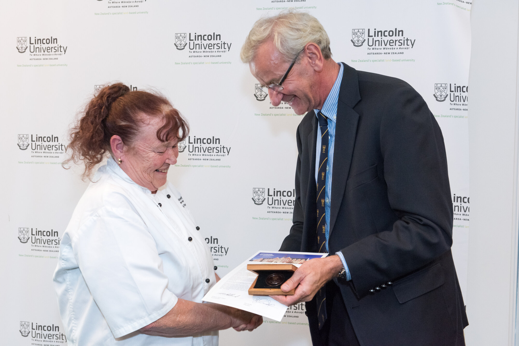2016 Lincoln University Medal Award Ceremony at Te Kete Ika, Heather Watson and Tom Lambie 01