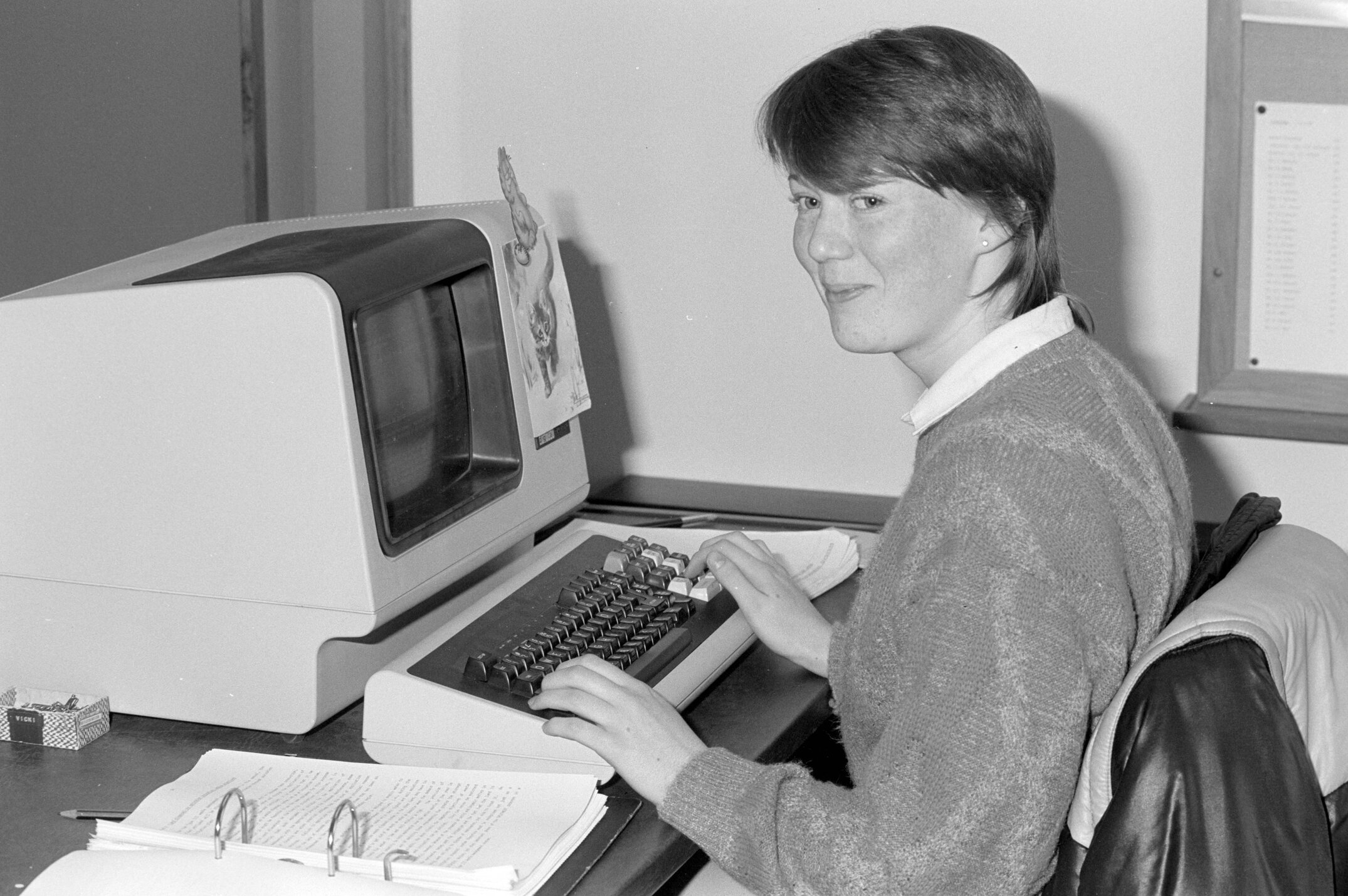 NZAEI Staff in Work Situations, Open Days, September 1985 13