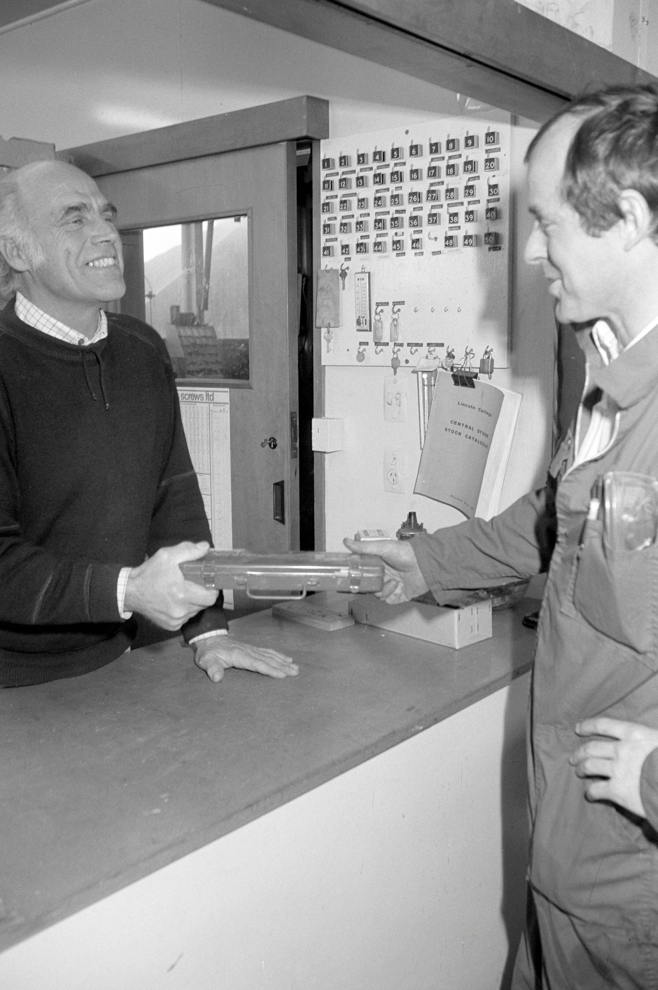 NZAEI Staff in Work Situations, Open Days, September 1985 24