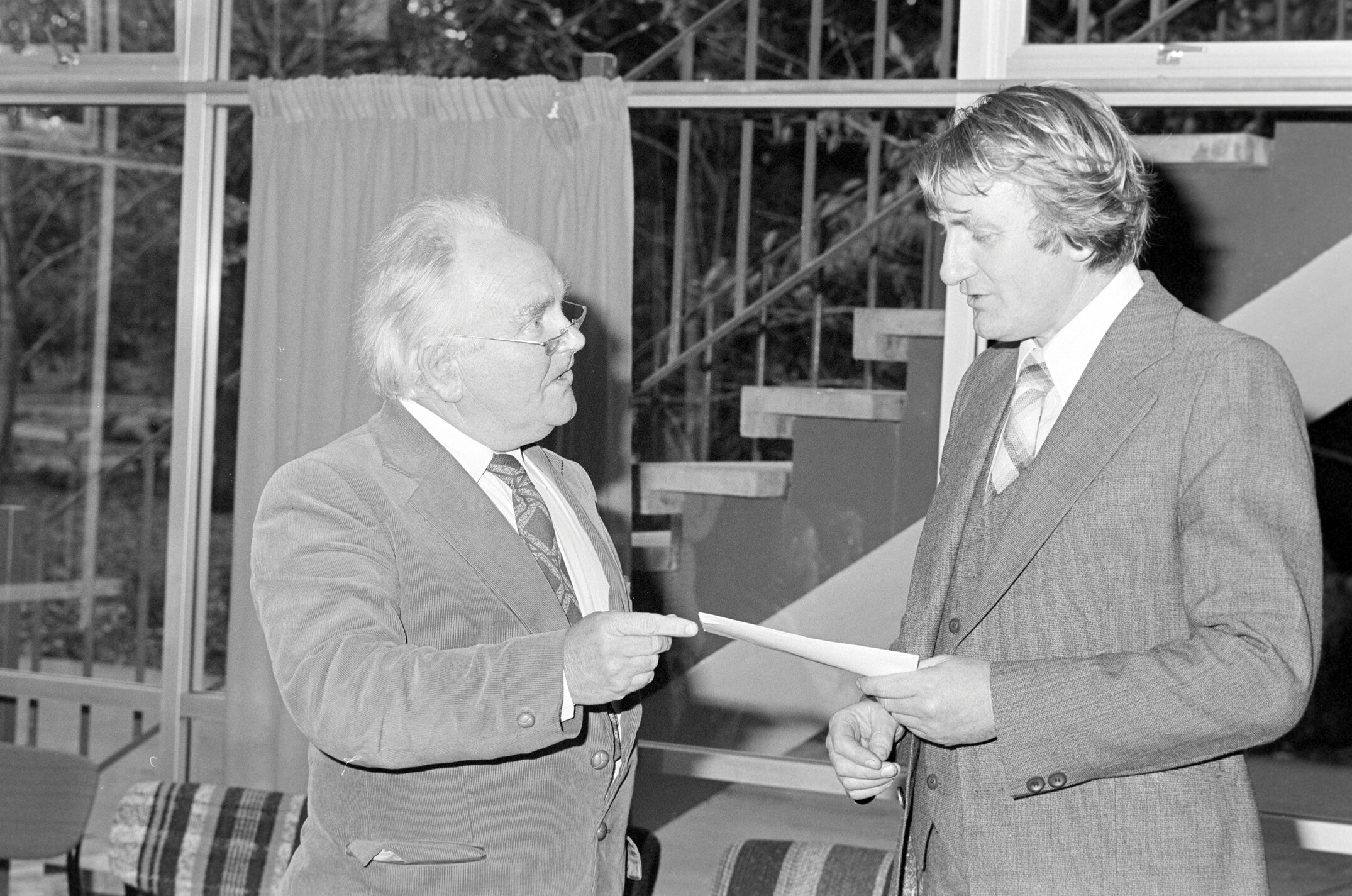 Emeritus Professor Thomas Walker Farewelling Richard Heine, 1979