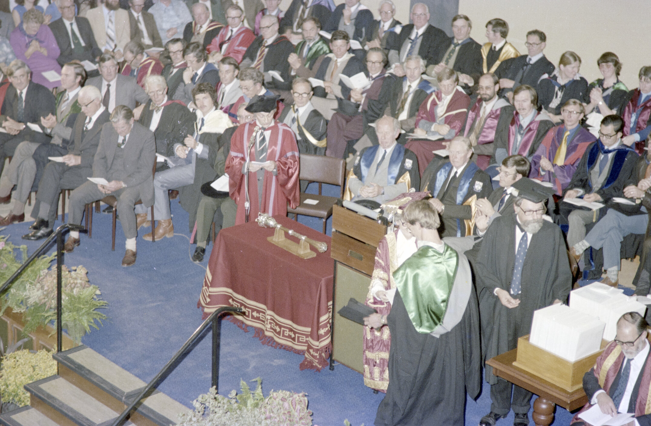 Student Receiving a Degree Certificate at Graduation, 09 May 1980 04