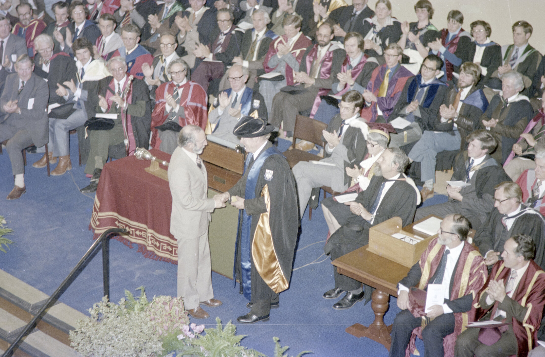 V. A. Ashworth Receiving the Bledisloe Medal at the Lincoln College Graduation Ceremony, 9 May 1980
