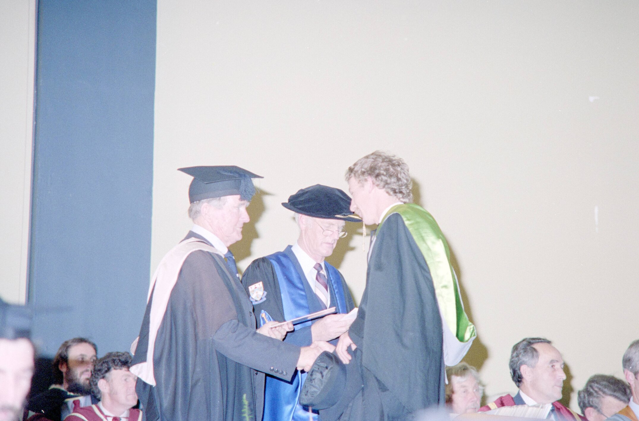 Student Receiving Degree Certificate at the 1984 Graduation Ceremony 04