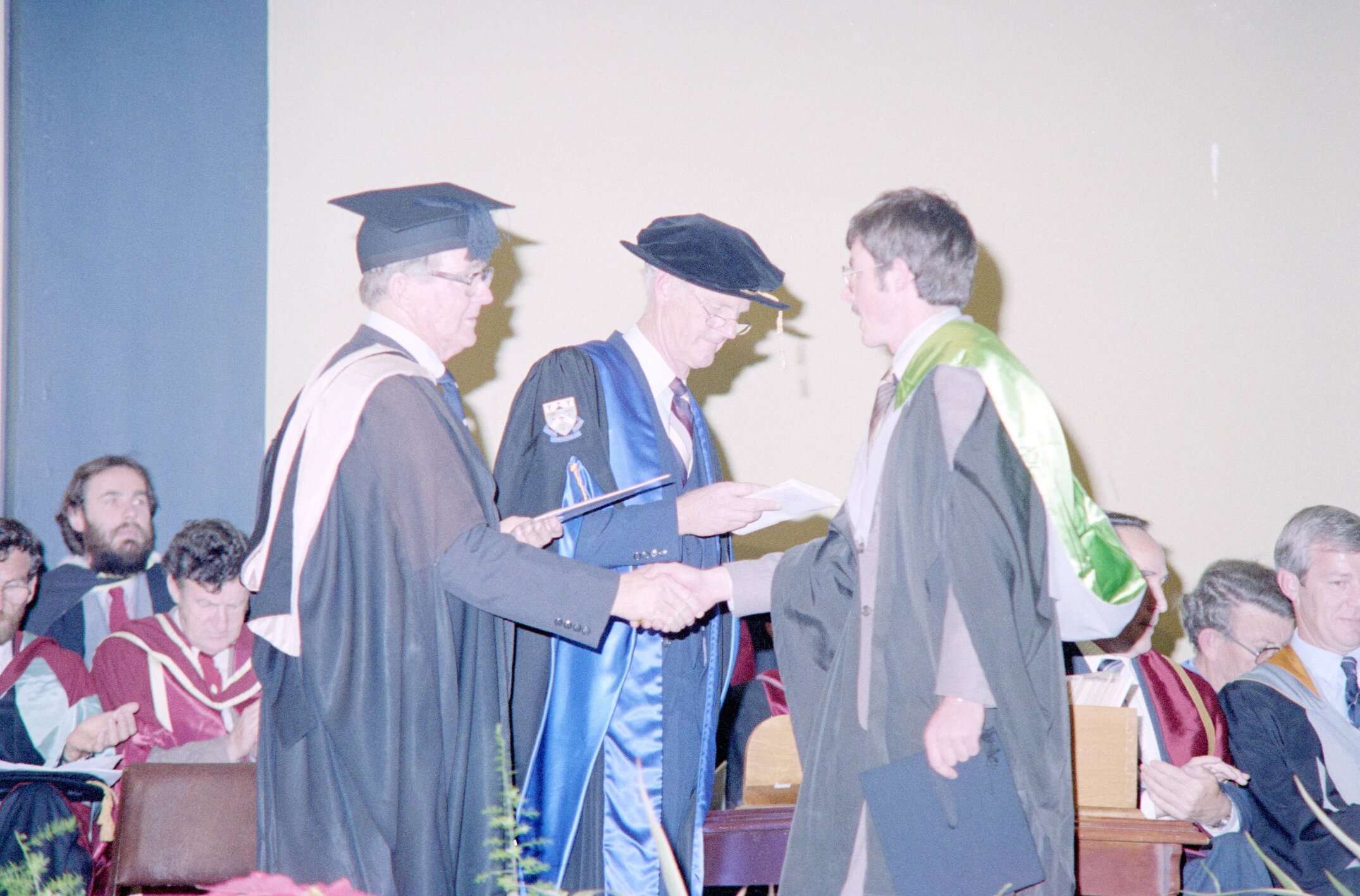 Student Receiving Degree Certificate at the 1984 Graduation Ceremony 03