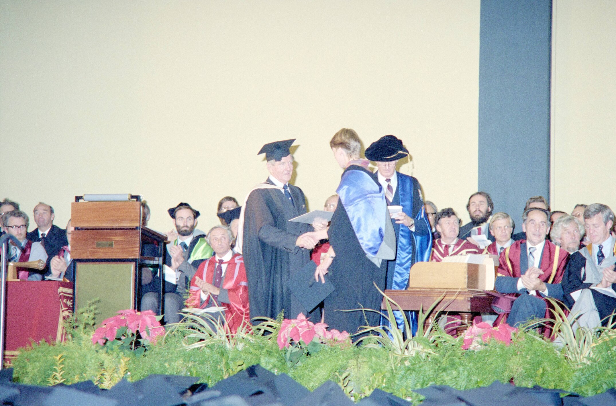 Student Receiving Degree Certificate at the 1984 Graduation Ceremony 06