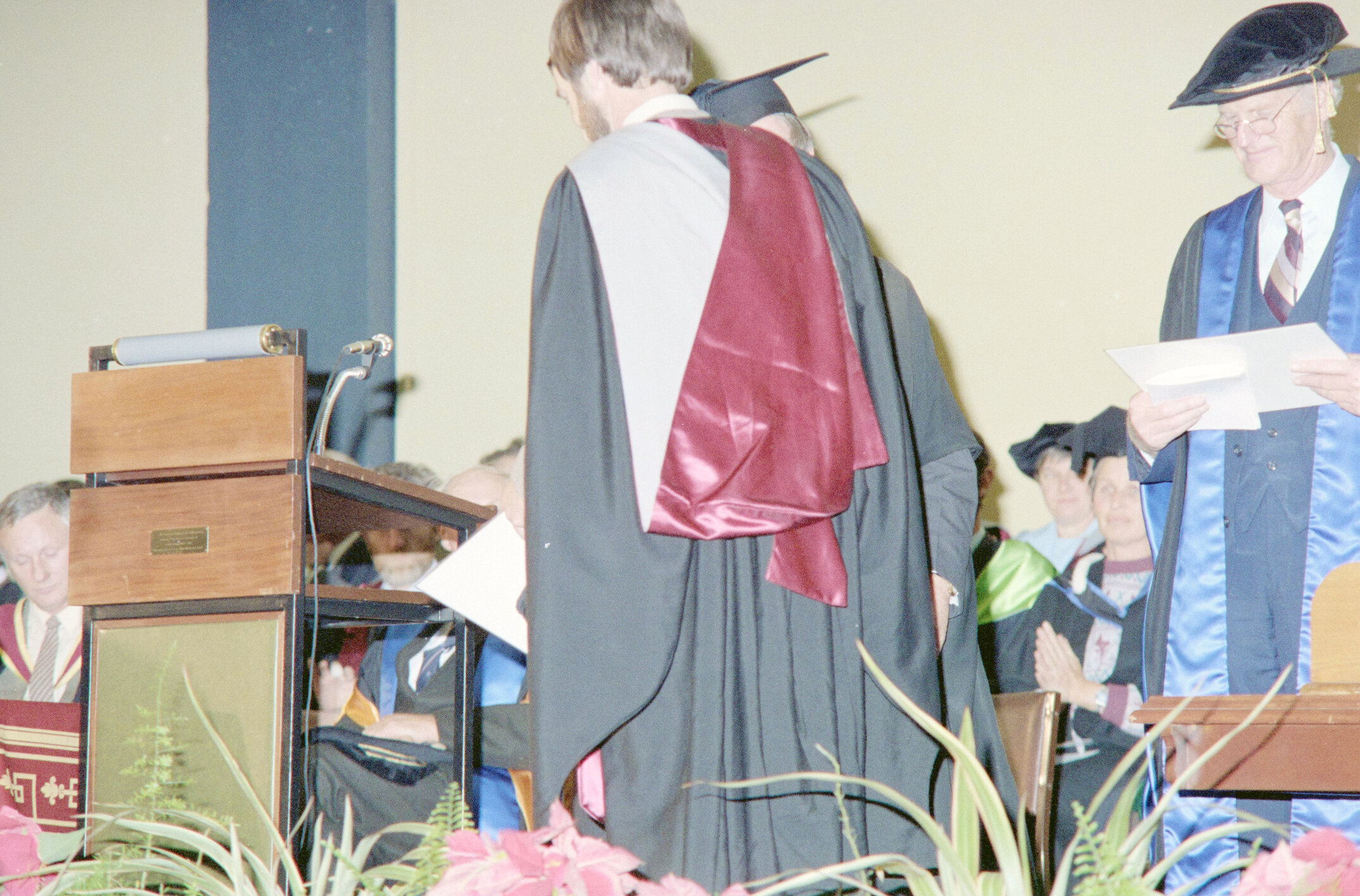 Graduate Accepting Degree Certificate in Gillespie Hall, 04 May 1984