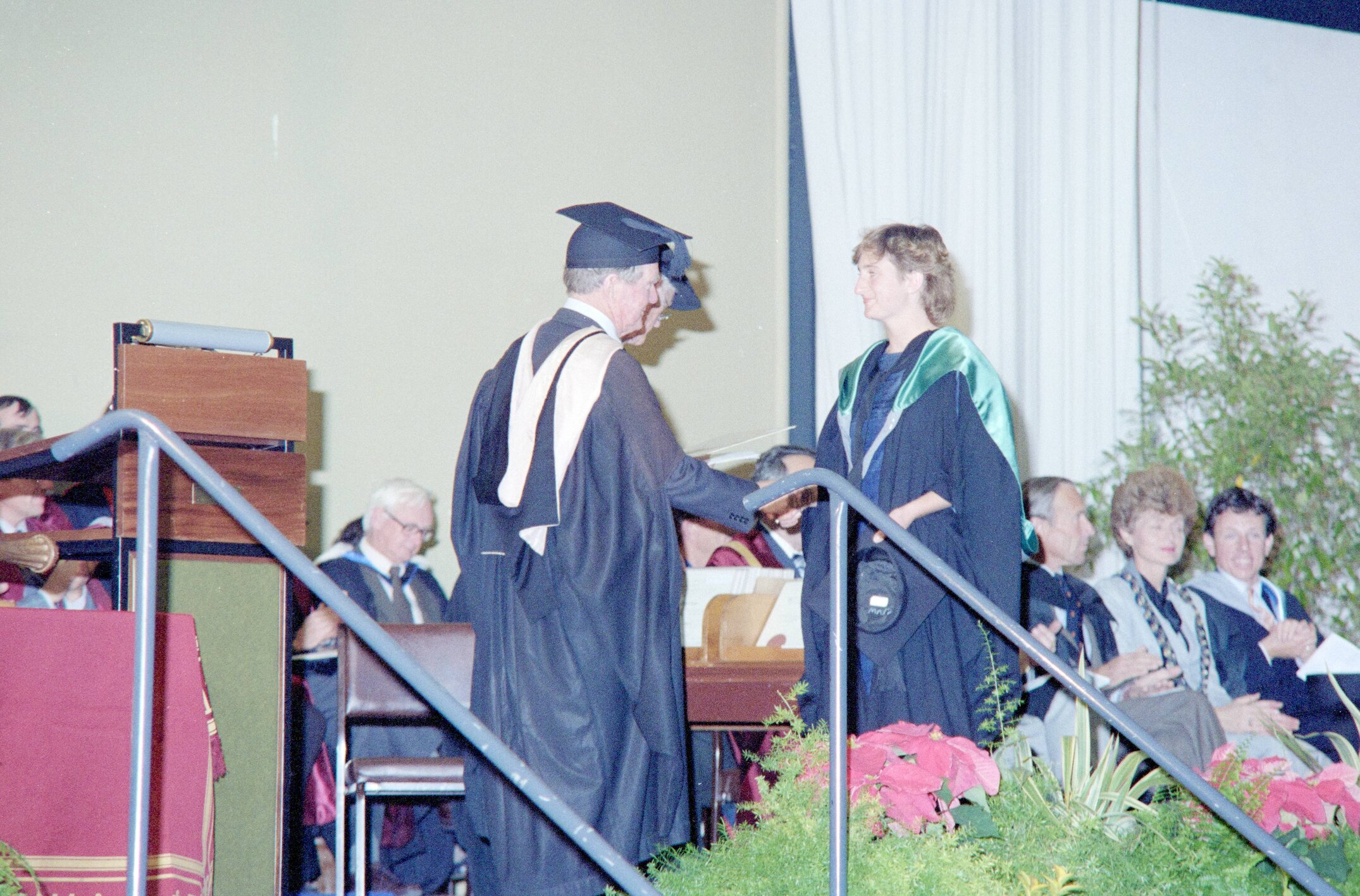 Graduate Accepting Degree Certificate in Gillespie Hall, 04 May 1984 06