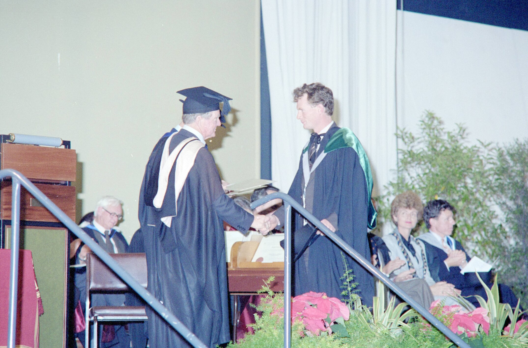 Graduate Accepting Degree Certificate in Gillespie Hall, 04 May 1984 05