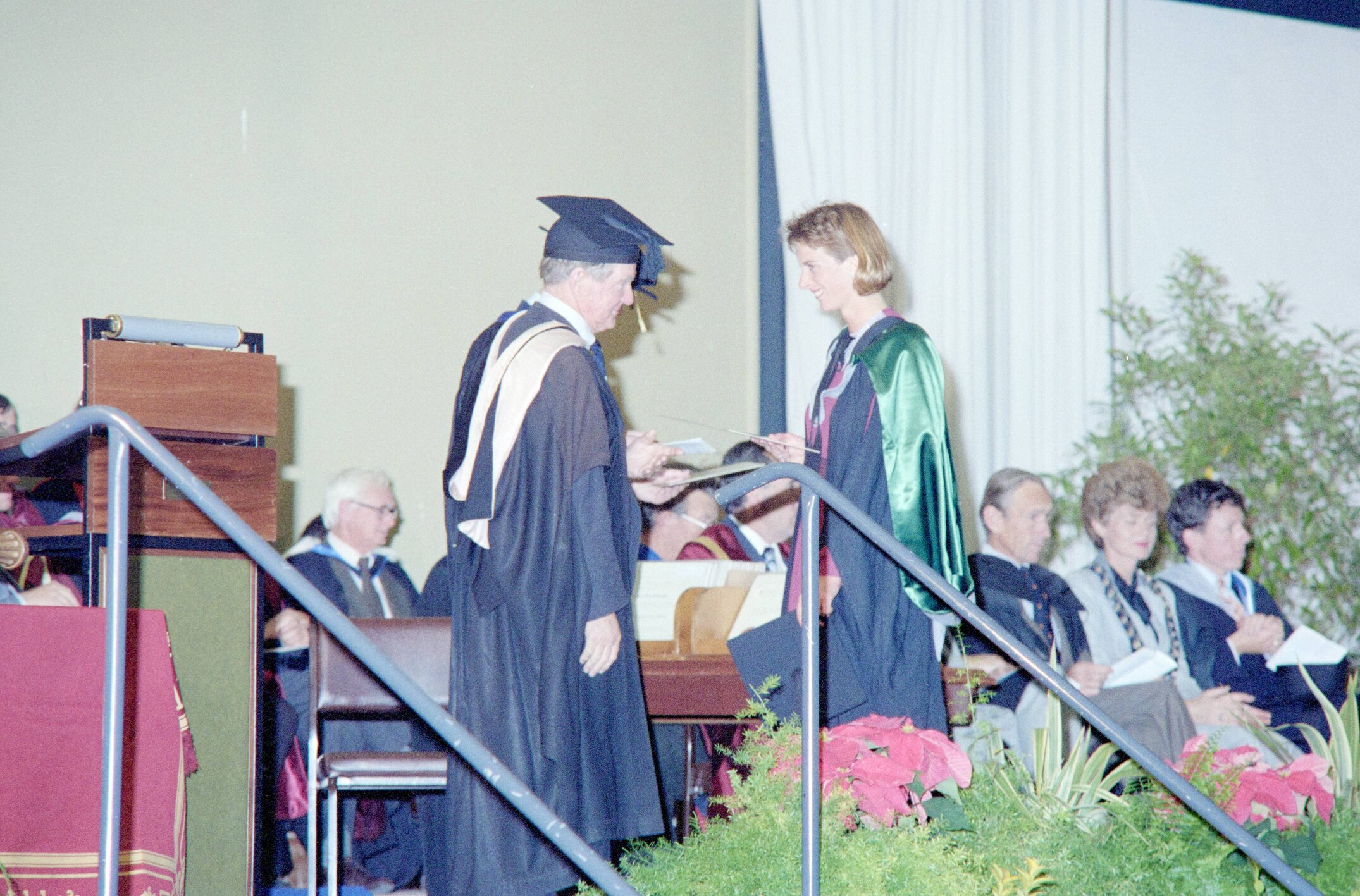 Graduate Accepting Degree Certificate in Gillespie Hall, 04 May 1984 07