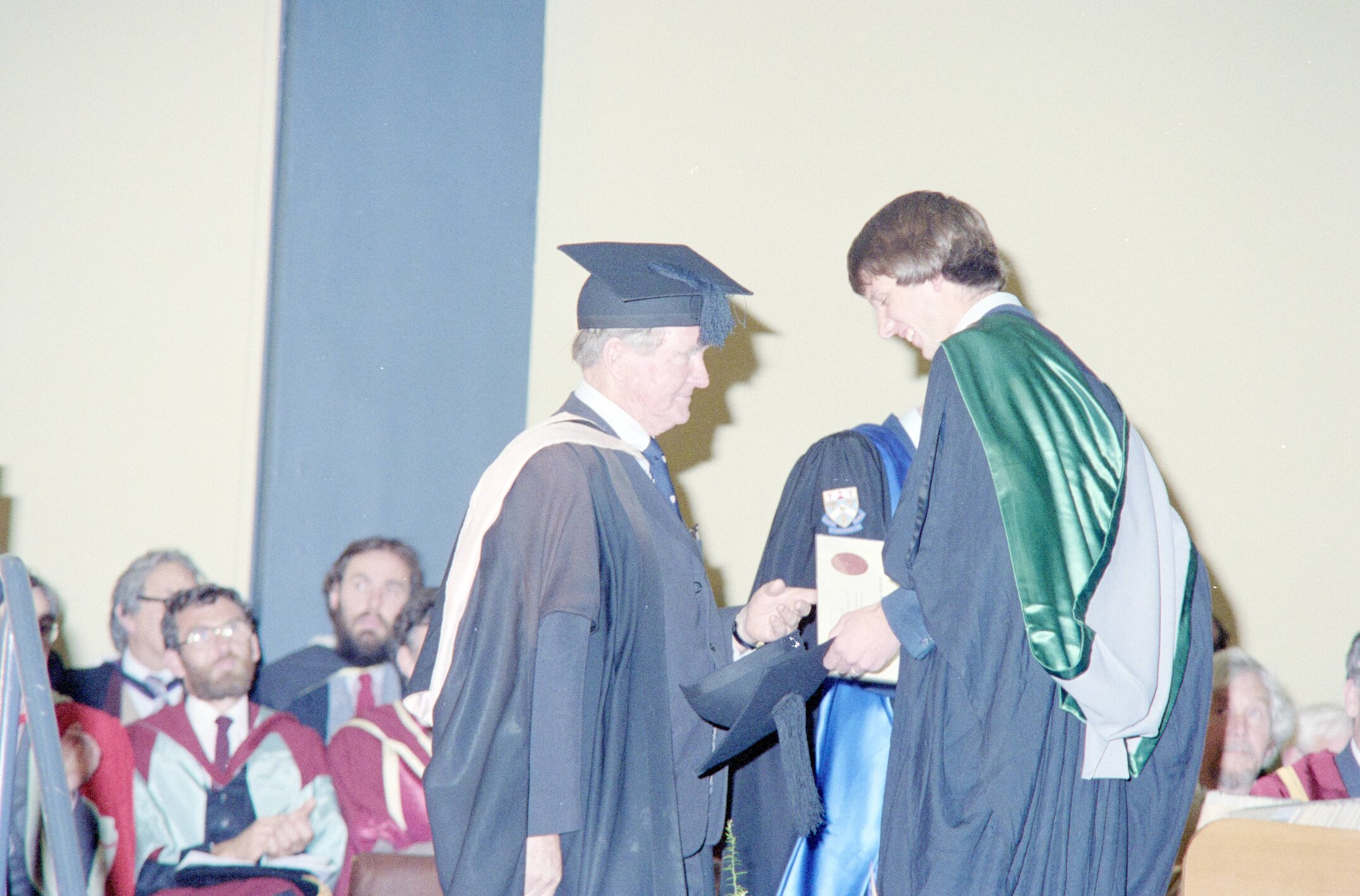 Graduate Accepting Degree Certificate in Gillespie Hall, 04 May 1984 08