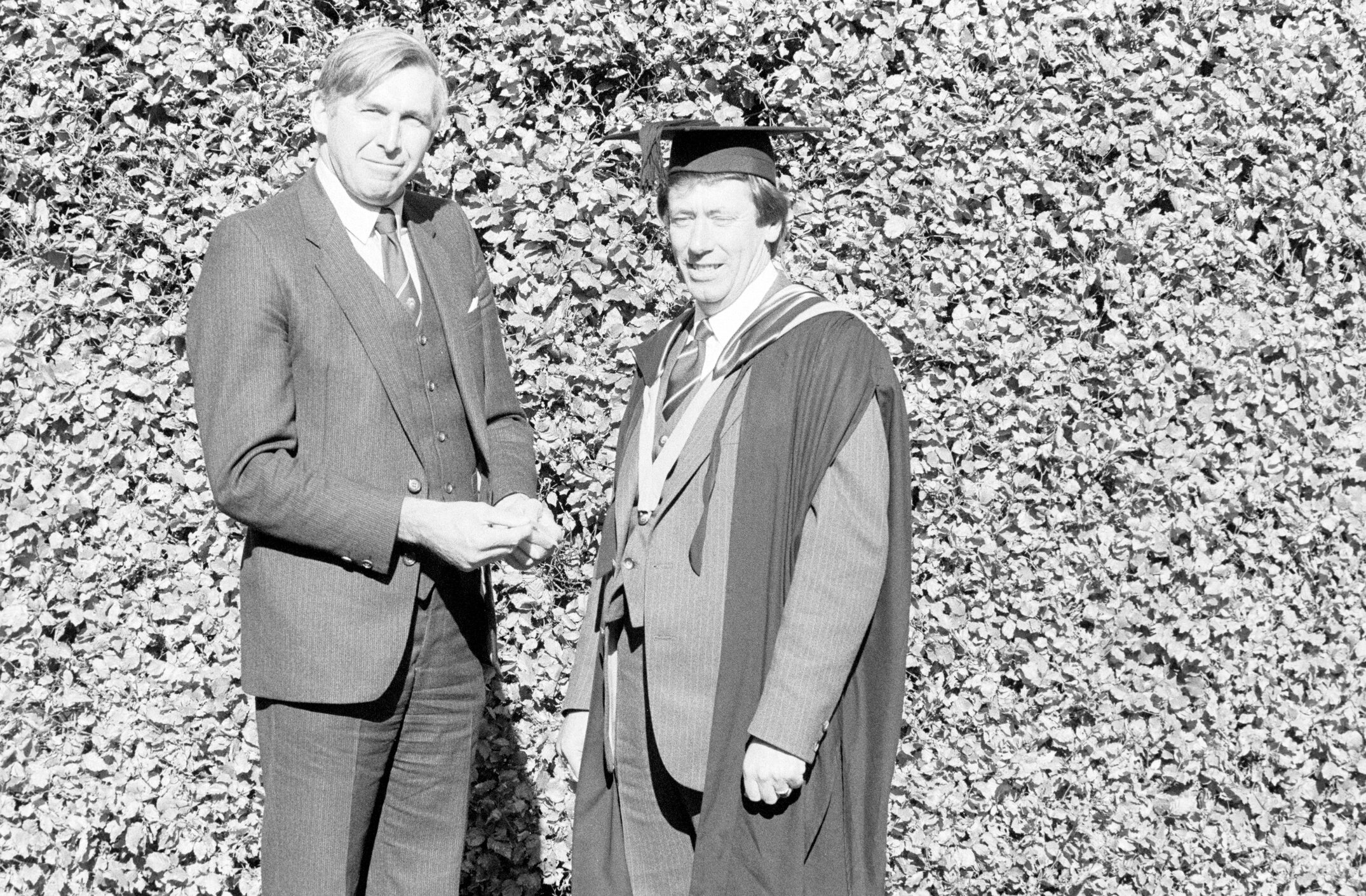 R. J. (Bob) Diprose and A. R. Hutton Following the Graduation Ceremony, 04 May 1984 02