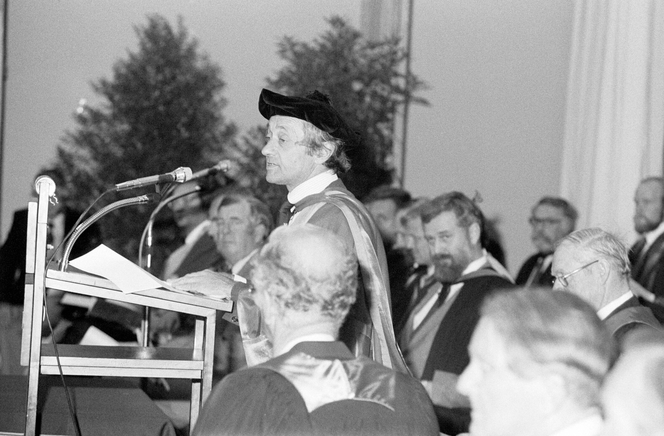 Professor R.H.M. Langer Addressing Graduates and Attendees, 04 May 1984