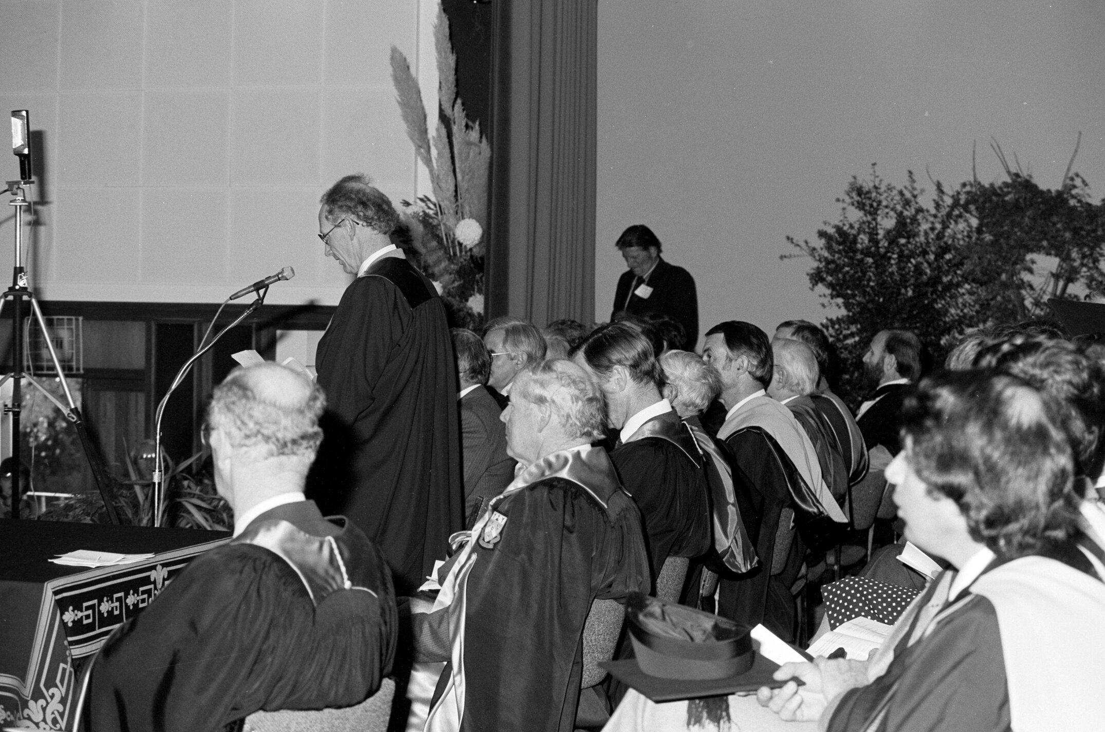 Speaker Addressing Attendees at the 1985 Lincoln College Graduation Ceremony, 10 May 1985 